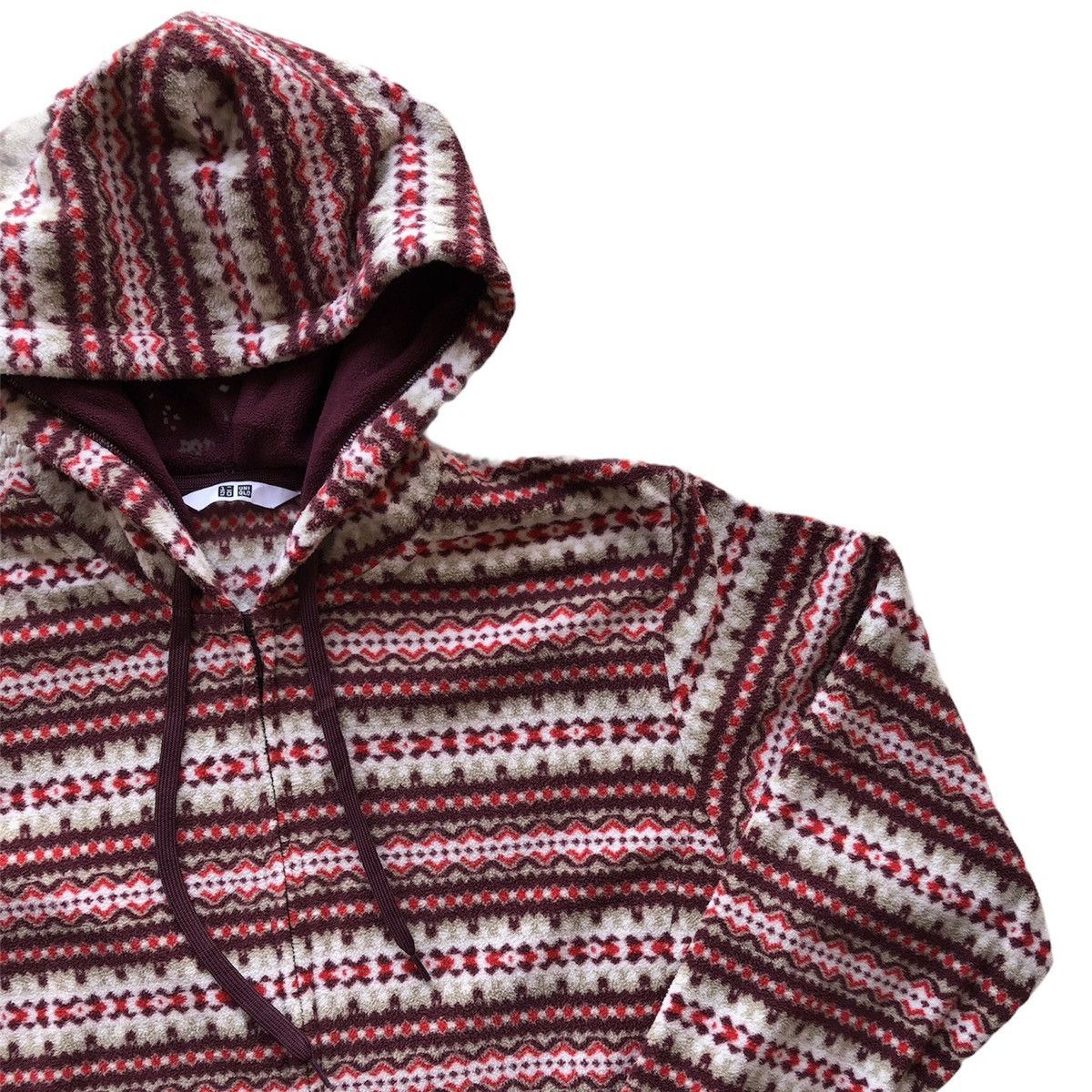 Japanese Brand Uniqlo Fleece Sweater Hoodie Striped Navajo Size S / US 4 / IT 40 - 3 Thumbnail