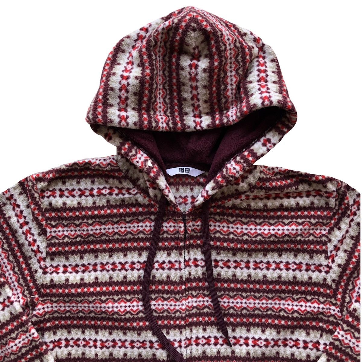 Japanese Brand Uniqlo Fleece Sweater Hoodie Striped Navajo Size S / US 4 / IT 40 - 2 Thumbnail