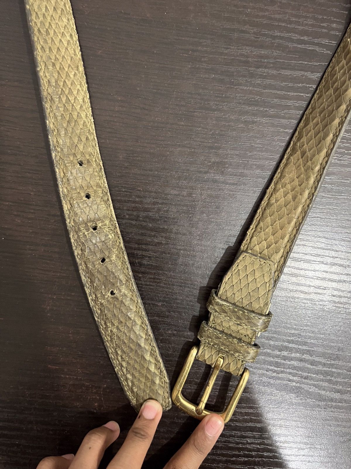 Other Georges Rech Homme Snake Skin Design Belt Size ONE SIZE - 6 Thumbnail