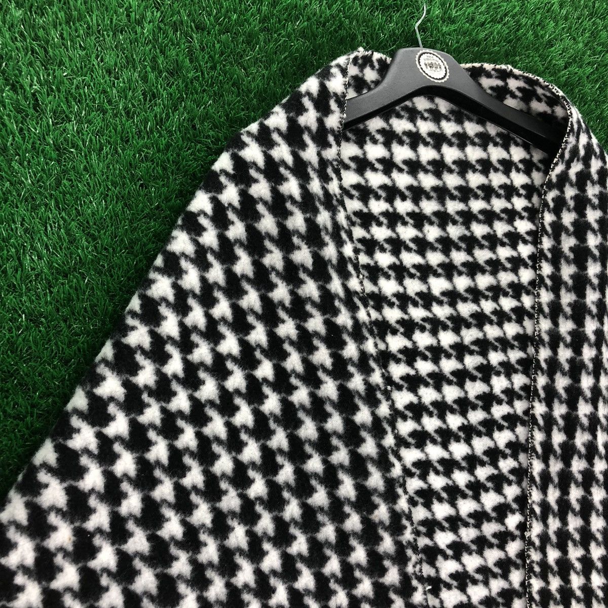 Other Vintage Wool Scarf Houndstooth With Pocket Size ONE SIZE - 2 Thumbnail