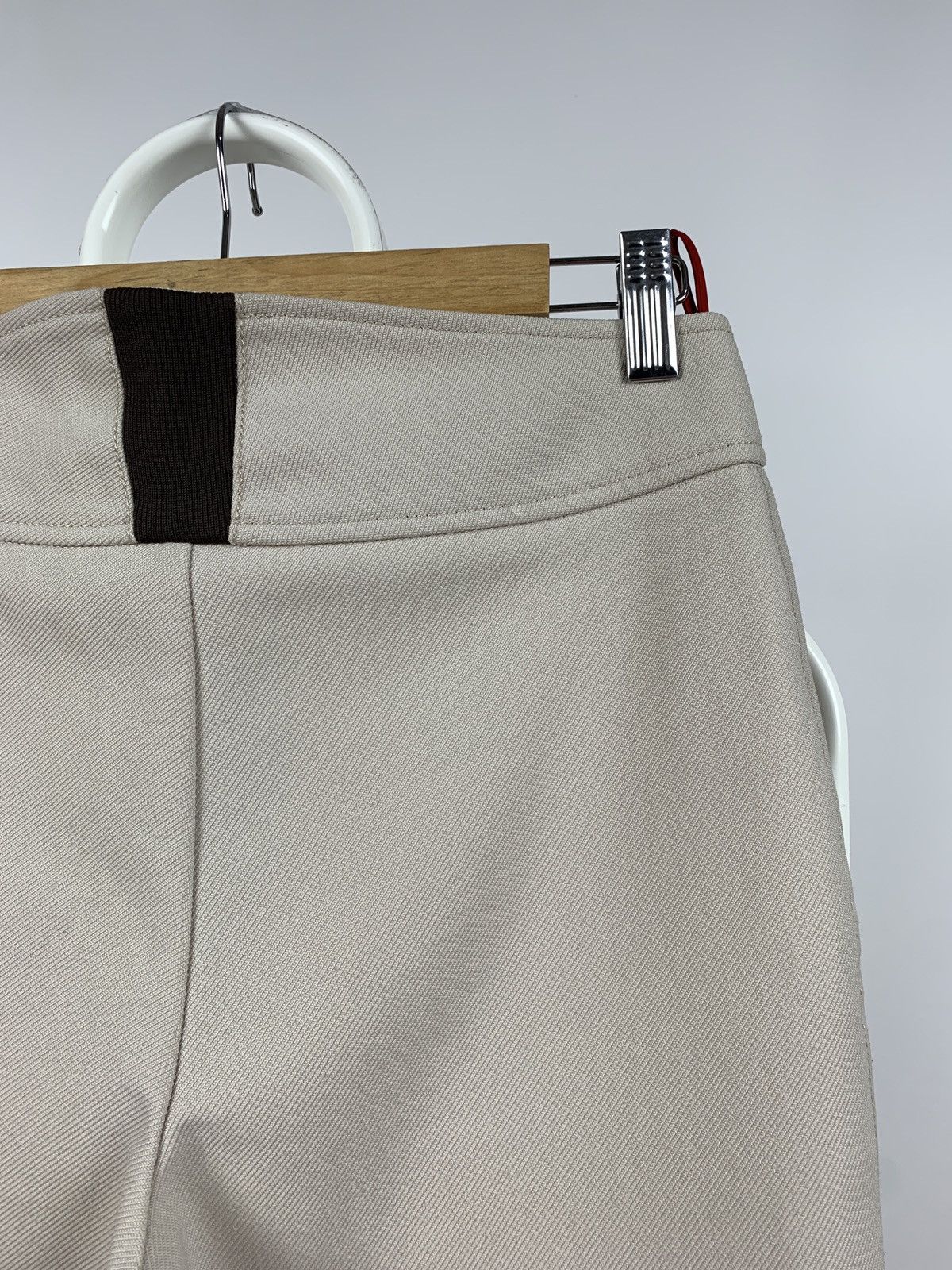Prada Vintage Prada Sport Red Tab Pants Leather Elements Side Zip Size 28" / US 6 / IT 42 - 14 Thumbnail