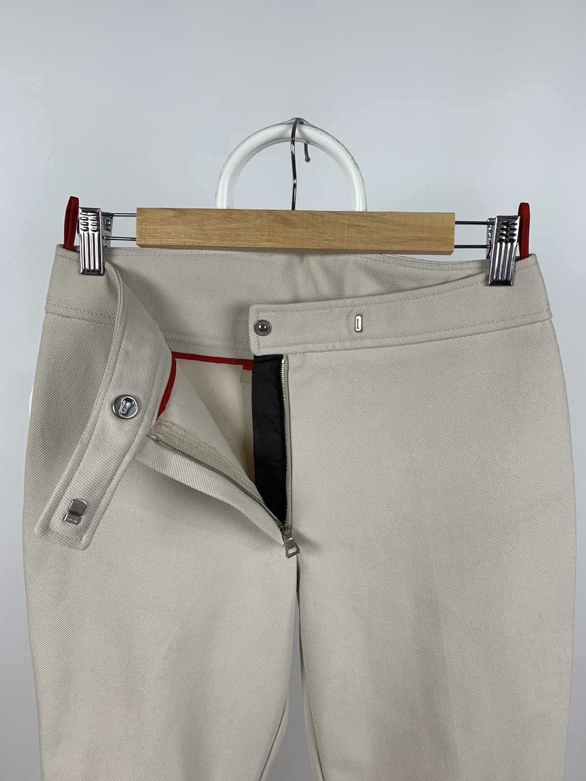 Prada Vintage Prada Sport Red Tab Pants Leather Elements Side Zip Size 28" / US 6 / IT 42 - 12 Thumbnail