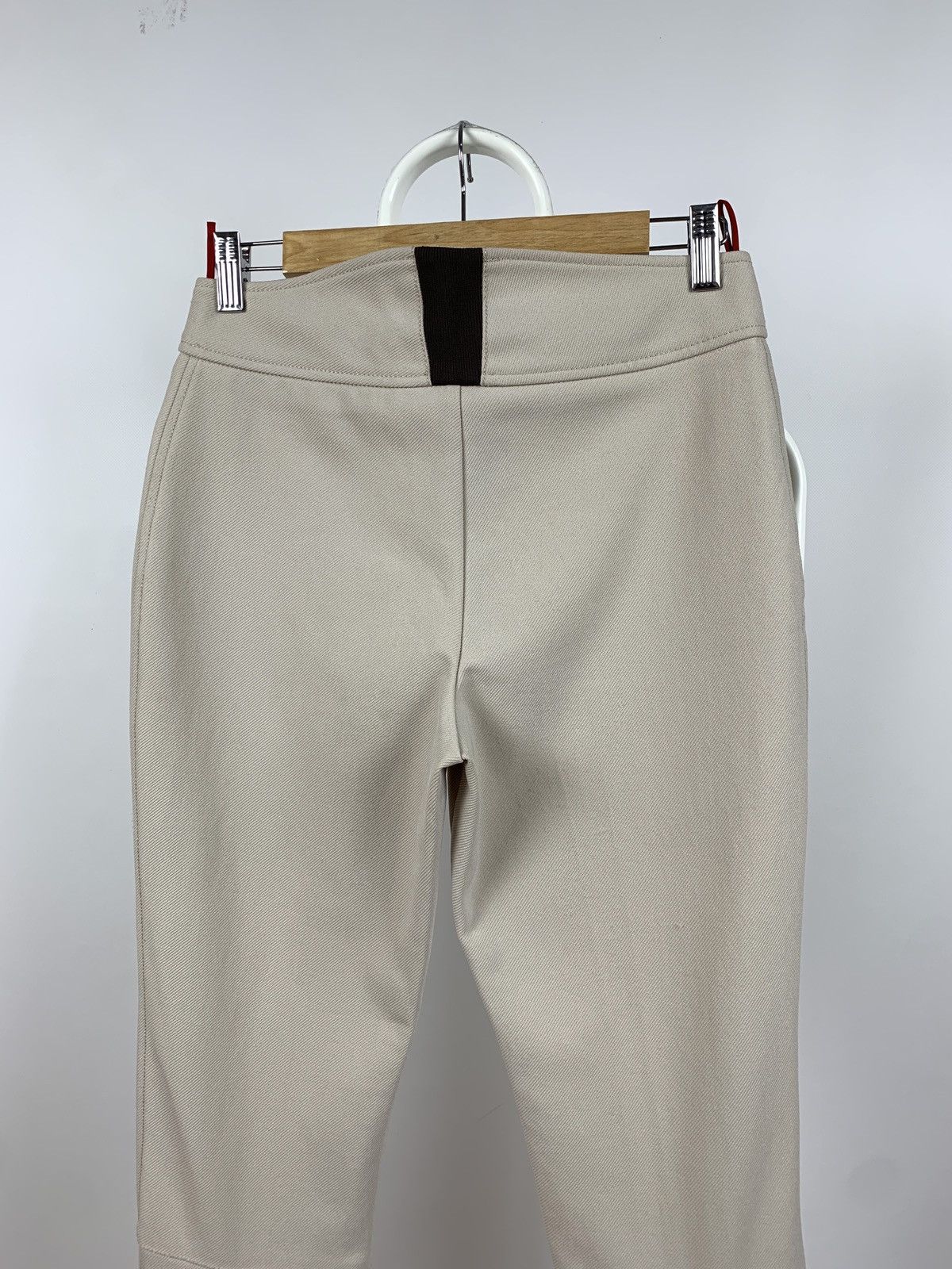 Prada Vintage Prada Sport Red Tab Pants Leather Elements Side Zip Size 28" / US 6 / IT 42 - 13 Thumbnail