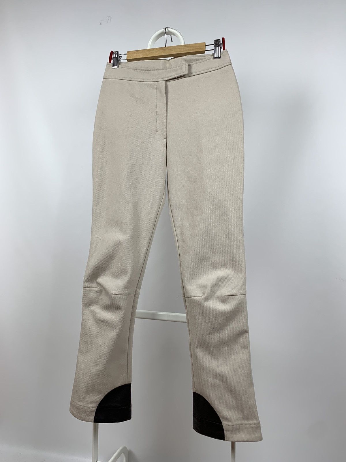 Prada Vintage Prada Sport Red Tab Pants Leather Elements Side Zip Size 28" / US 6 / IT 42 - 2 Thumbnail