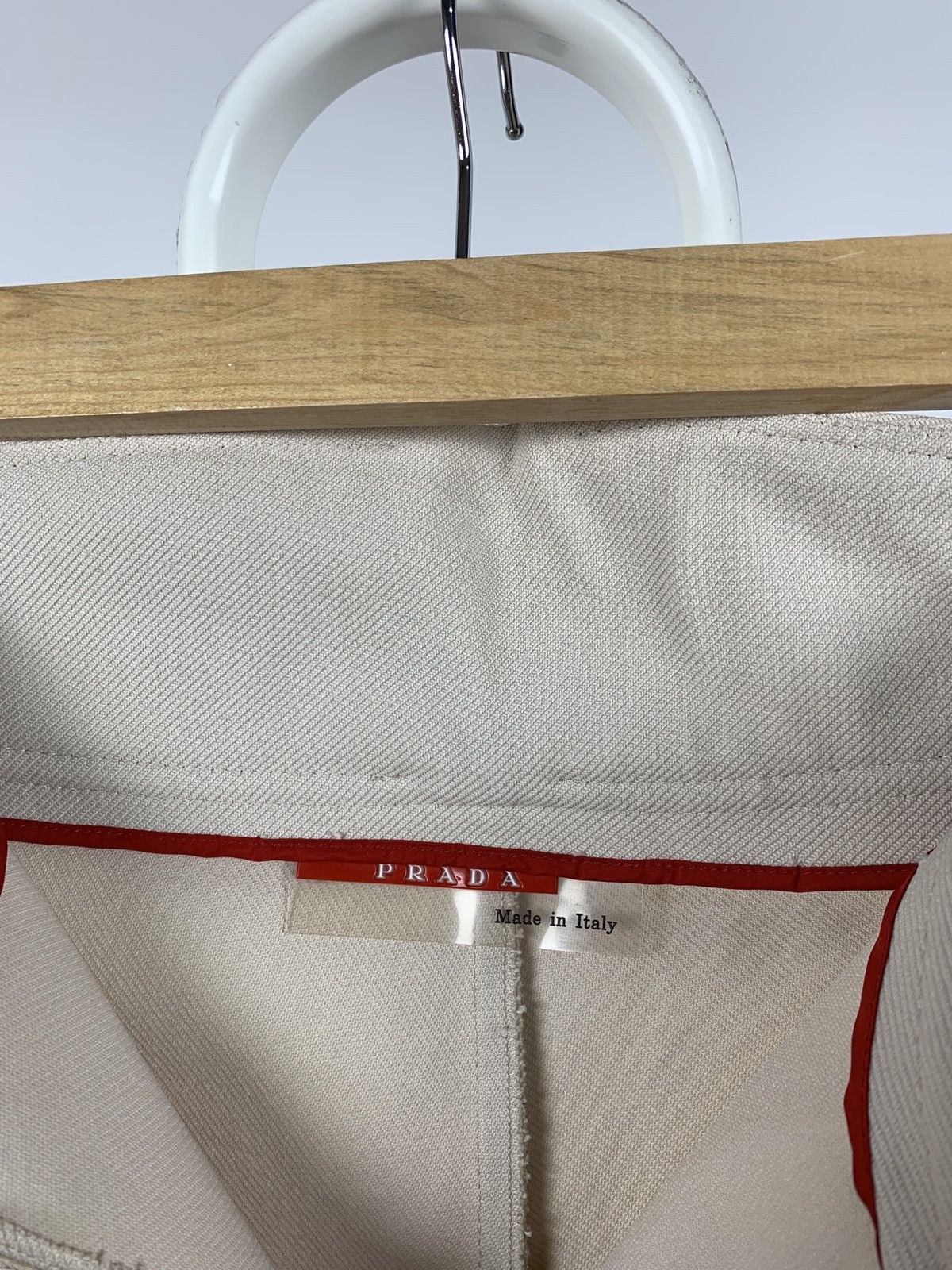 Prada Vintage Prada Sport Red Tab Pants Leather Elements Side Zip Size 28" / US 6 / IT 42 - 20 Thumbnail