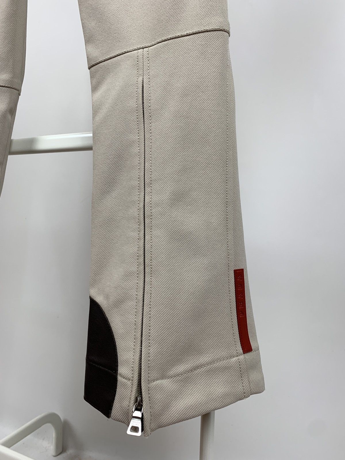 Prada Vintage Prada Sport Red Tab Pants Leather Elements Side Zip Size 28" / US 6 / IT 42 - 4 Thumbnail