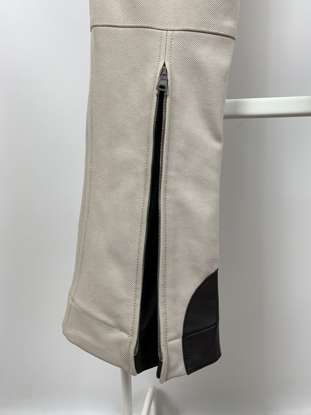 Prada Vintage Prada Sport Red Tab Pants Leather Elements Side Zip Size 28" / US 6 / IT 42 - 7 Thumbnail
