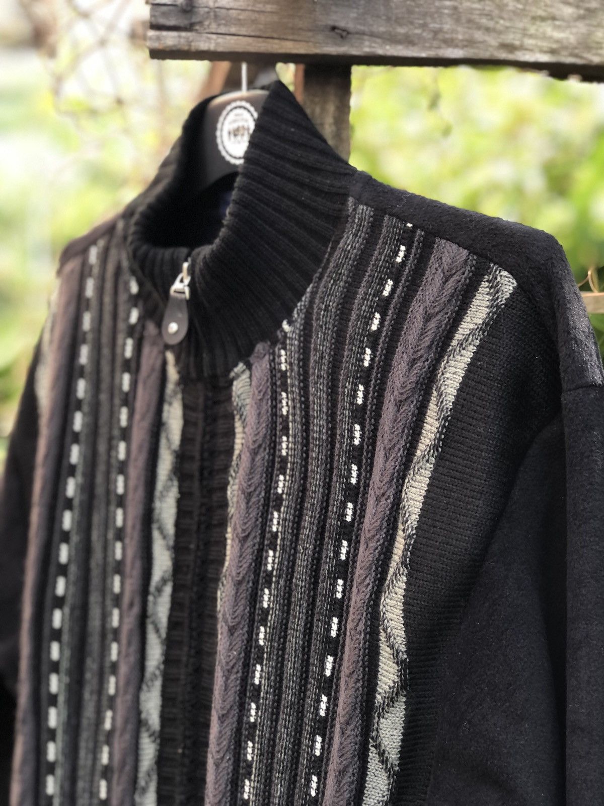 Aran Isles Knitwear Vintage Knit Zipper Sweater Coogi Style by Carbia Size US M / EU 48-50 / 2 - 2 Thumbnail