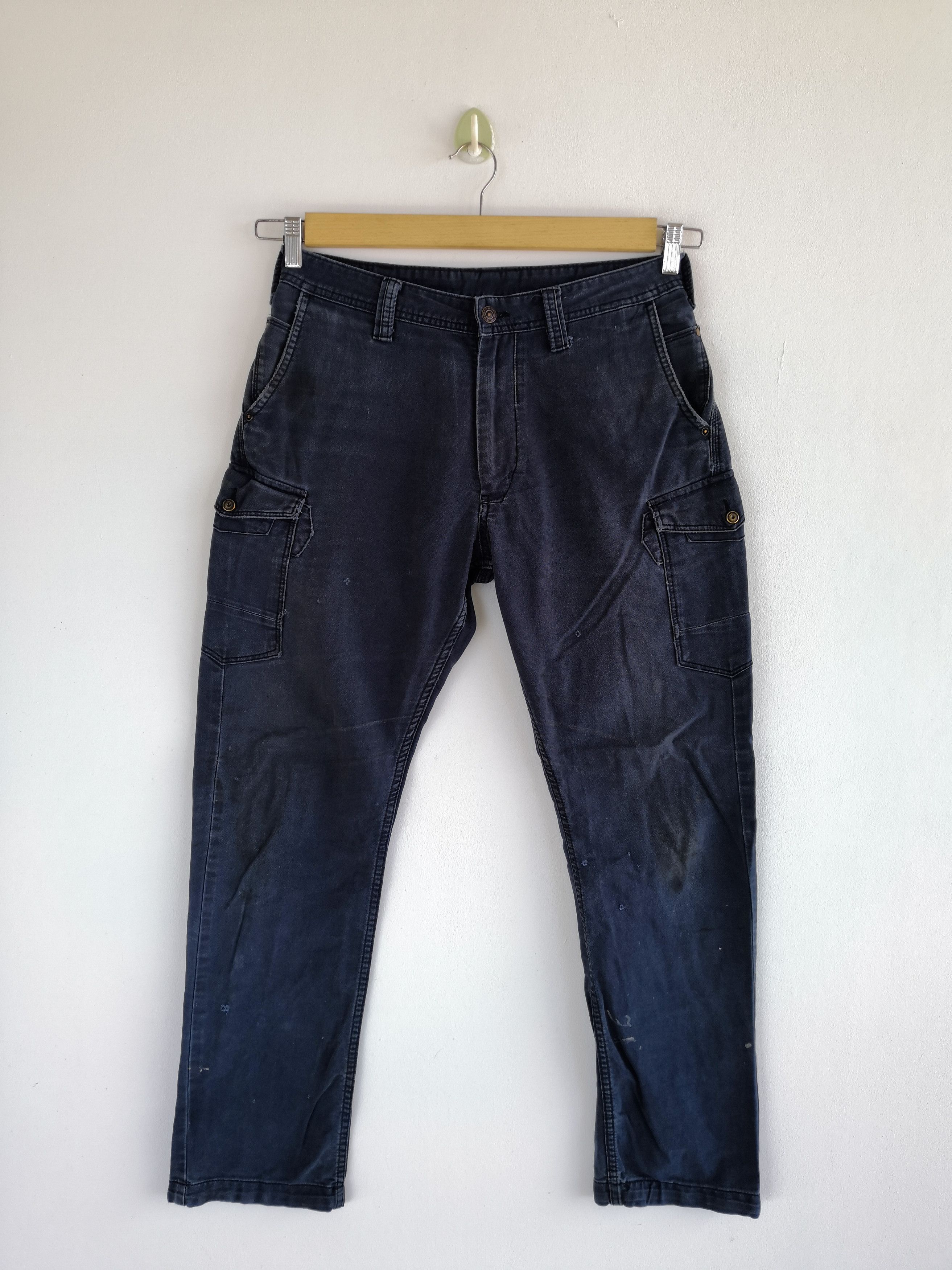 Japanese Brand × Vintage Dirty Japanese Cargo Pants Bondage Trousers Fatigue Pants Size US 30 / EU 46 - 1 Thumbnail