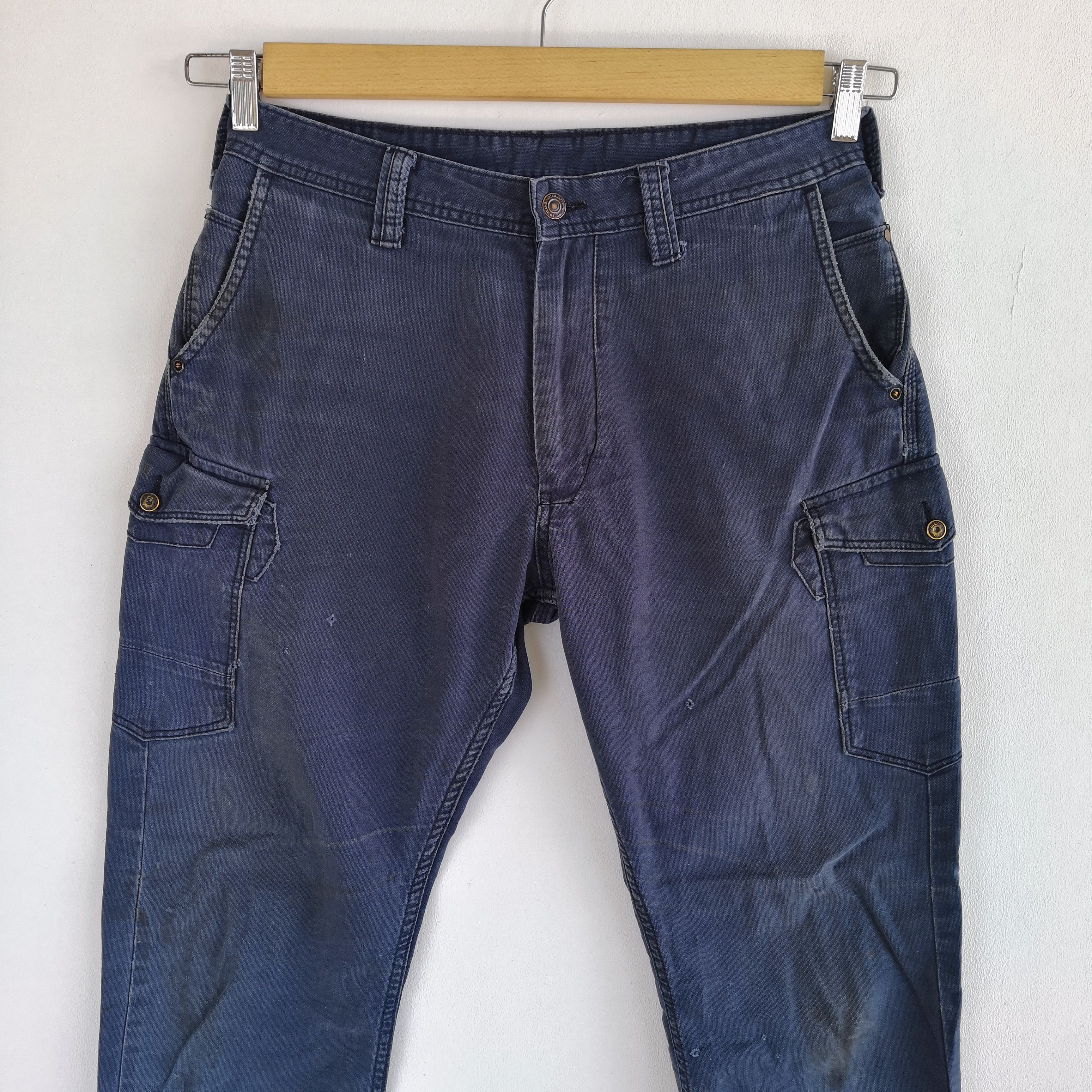 Japanese Brand × Vintage Dirty Japanese Cargo Pants Bondage Trousers Fatigue Pants Size US 30 / EU 46 - 3 Thumbnail