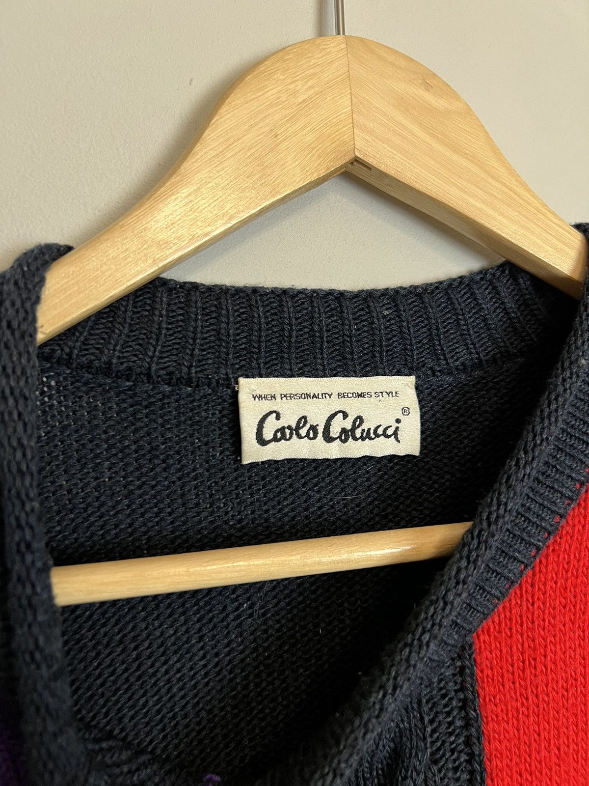 Carlo Colucci Rare Vintage Carlo Colucci Wool Sweatshirt Knit Coogi Vibe Size US XL / EU 56 / 4 - 6 Thumbnail