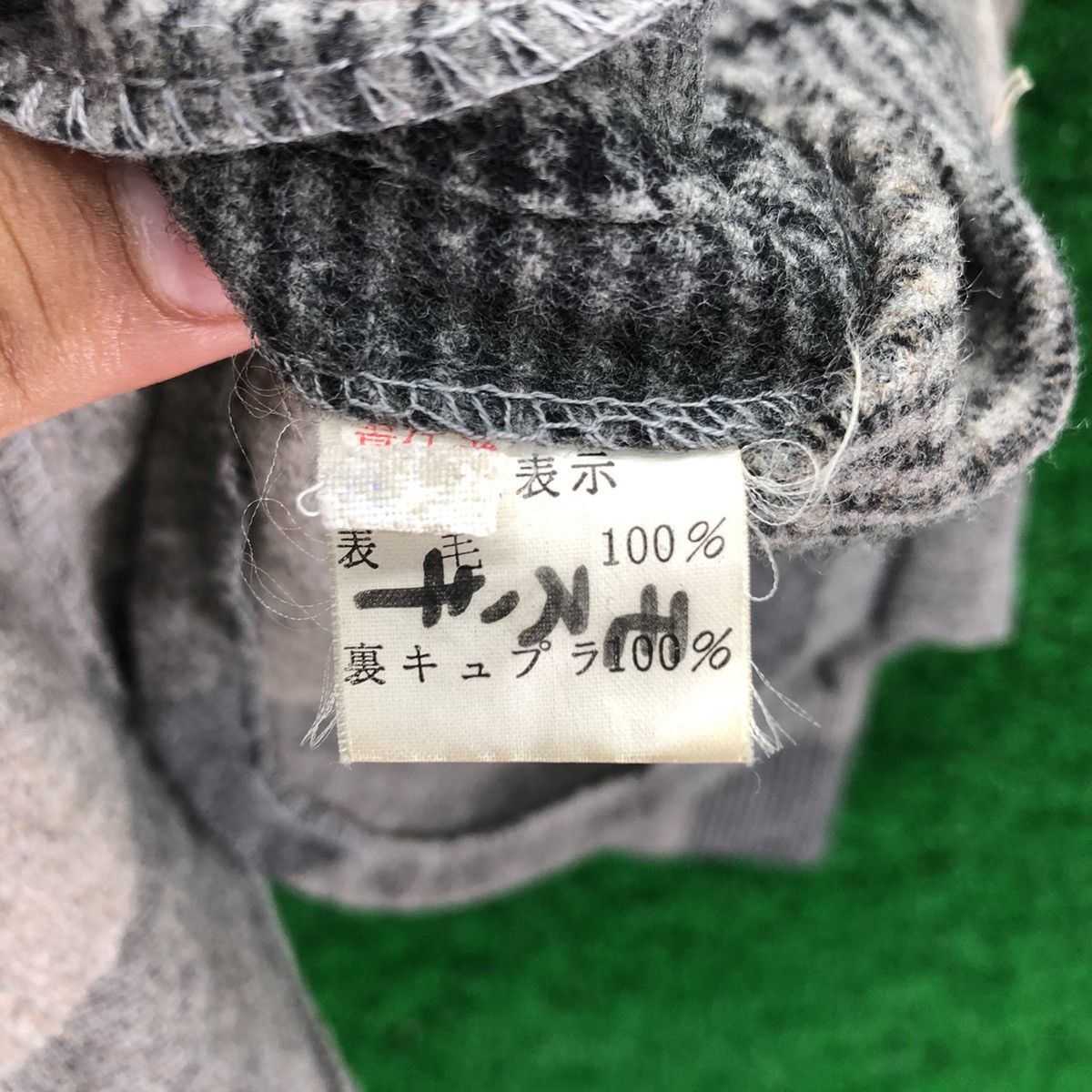 Japanese Brand Vintage 80's Wool Button Up Checkered Quarter Sleeve Size M / US 6-8 / IT 42-44 - 13 Thumbnail