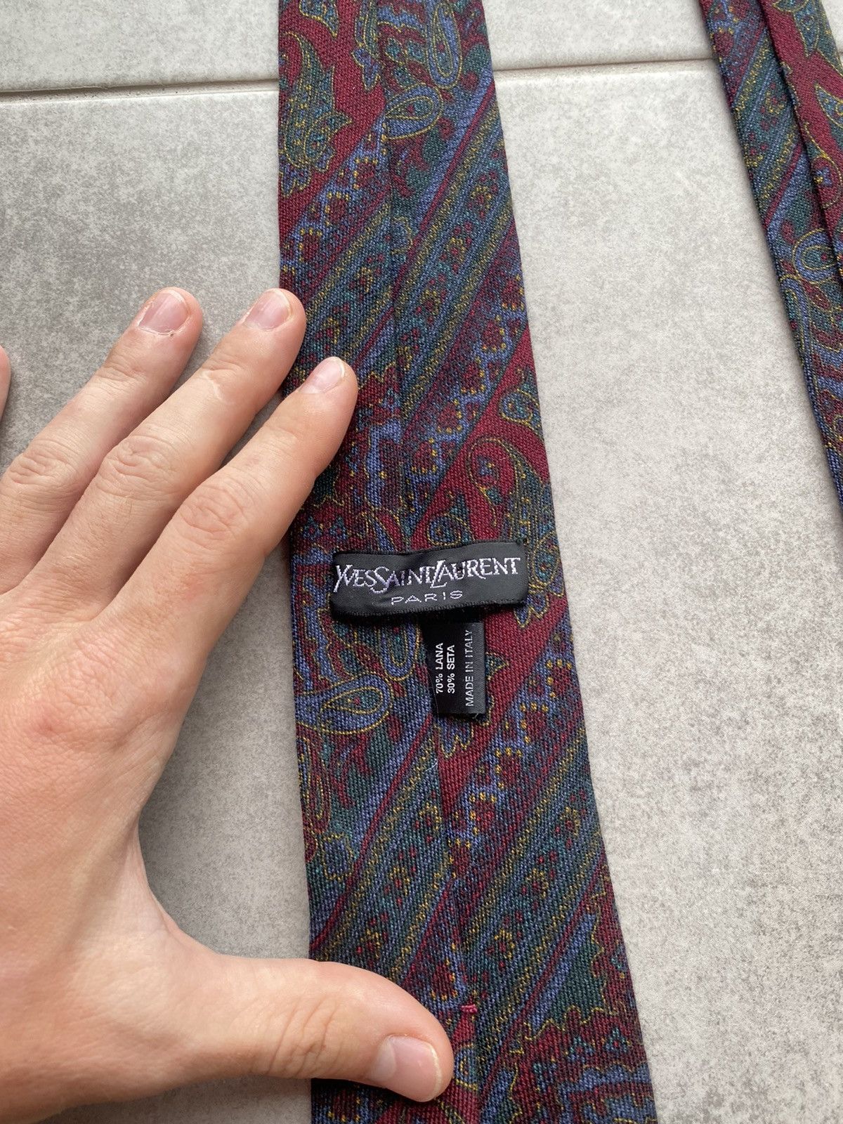 Vintage × Yves Saint Laurent Vintage Yves Saint Laurent Tie Size ONE SIZE - 4 Thumbnail