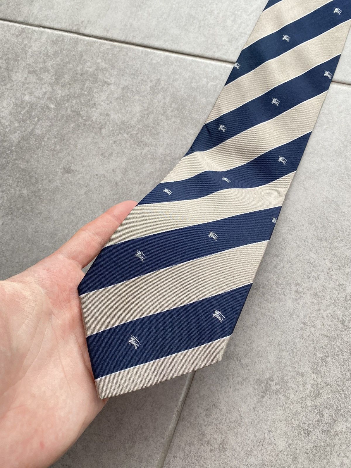 Burberry × Vintage Vintage Burberry Monogram Tie Size ONE SIZE - 2 Thumbnail
