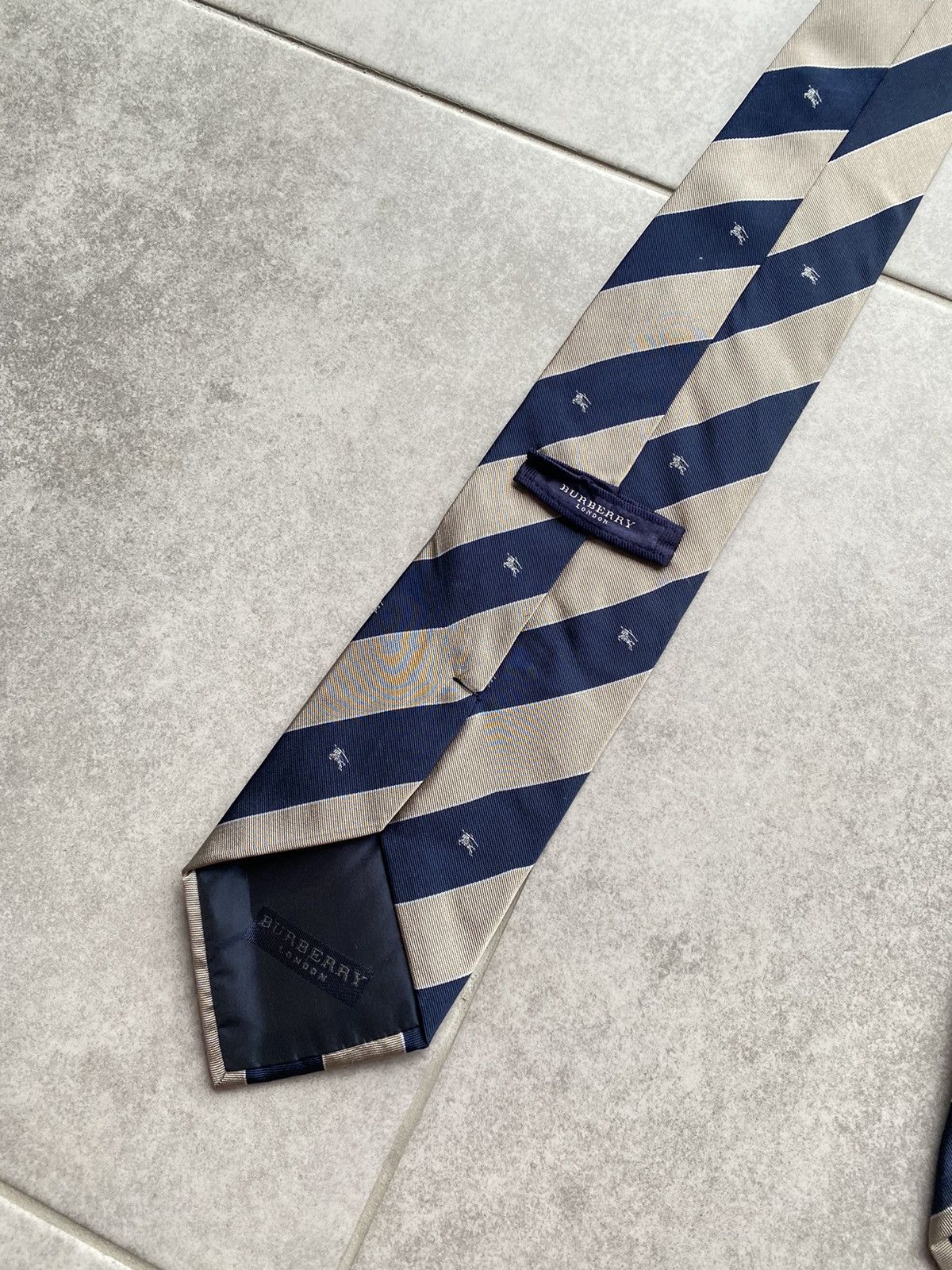 Burberry × Vintage Vintage Burberry Monogram Tie Size ONE SIZE - 6 Thumbnail