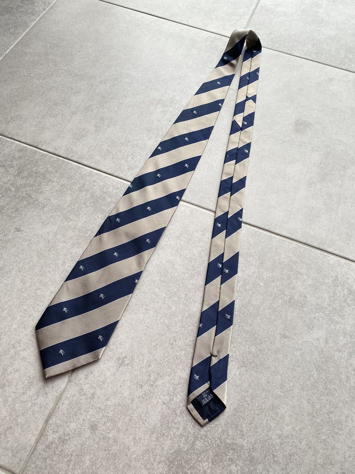 Burberry × Vintage Vintage Burberry Monogram Tie Size ONE SIZE - 3 Thumbnail