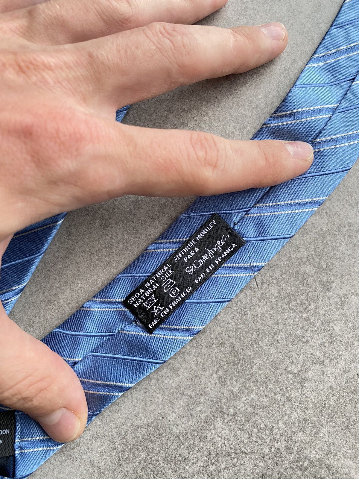 Lanvin Lanvin Blue Tie Size ONE SIZE - 6 Thumbnail