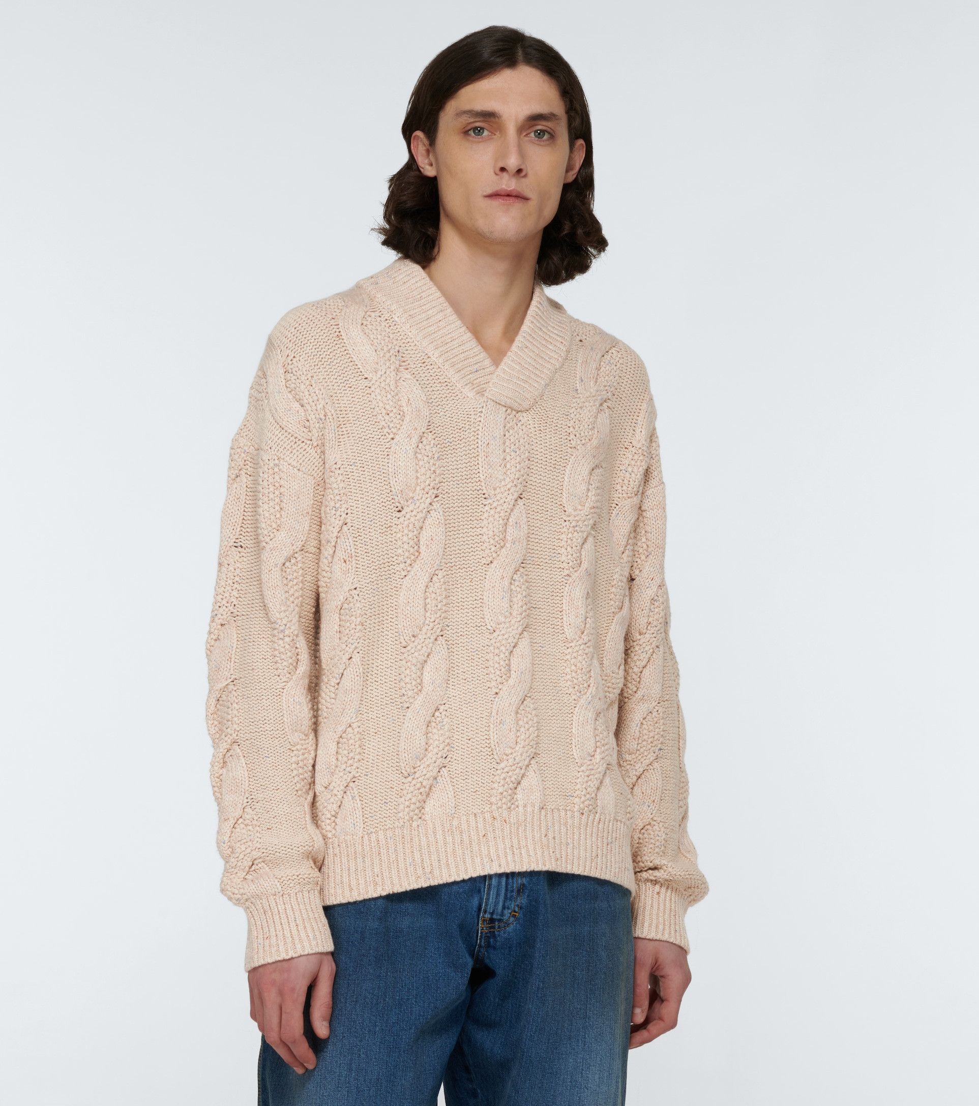 Acne Studios Karakia V-Neck Cable Sweater Size US M / EU 48-50 / 2 - 8 Thumbnail
