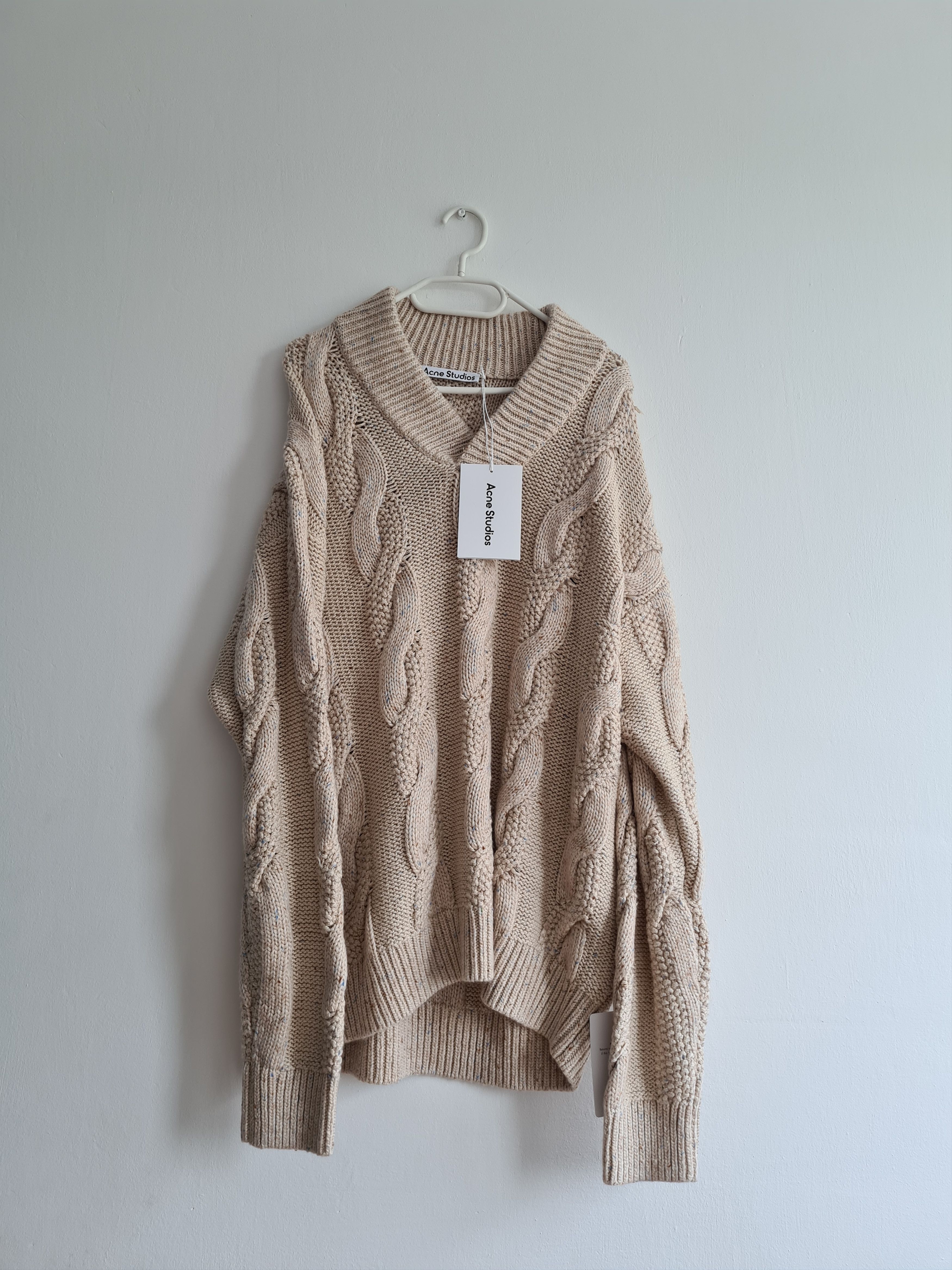 Acne Studios Karakia V-Neck Cable Sweater Size US M / EU 48-50 / 2 - 1 Thumbnail