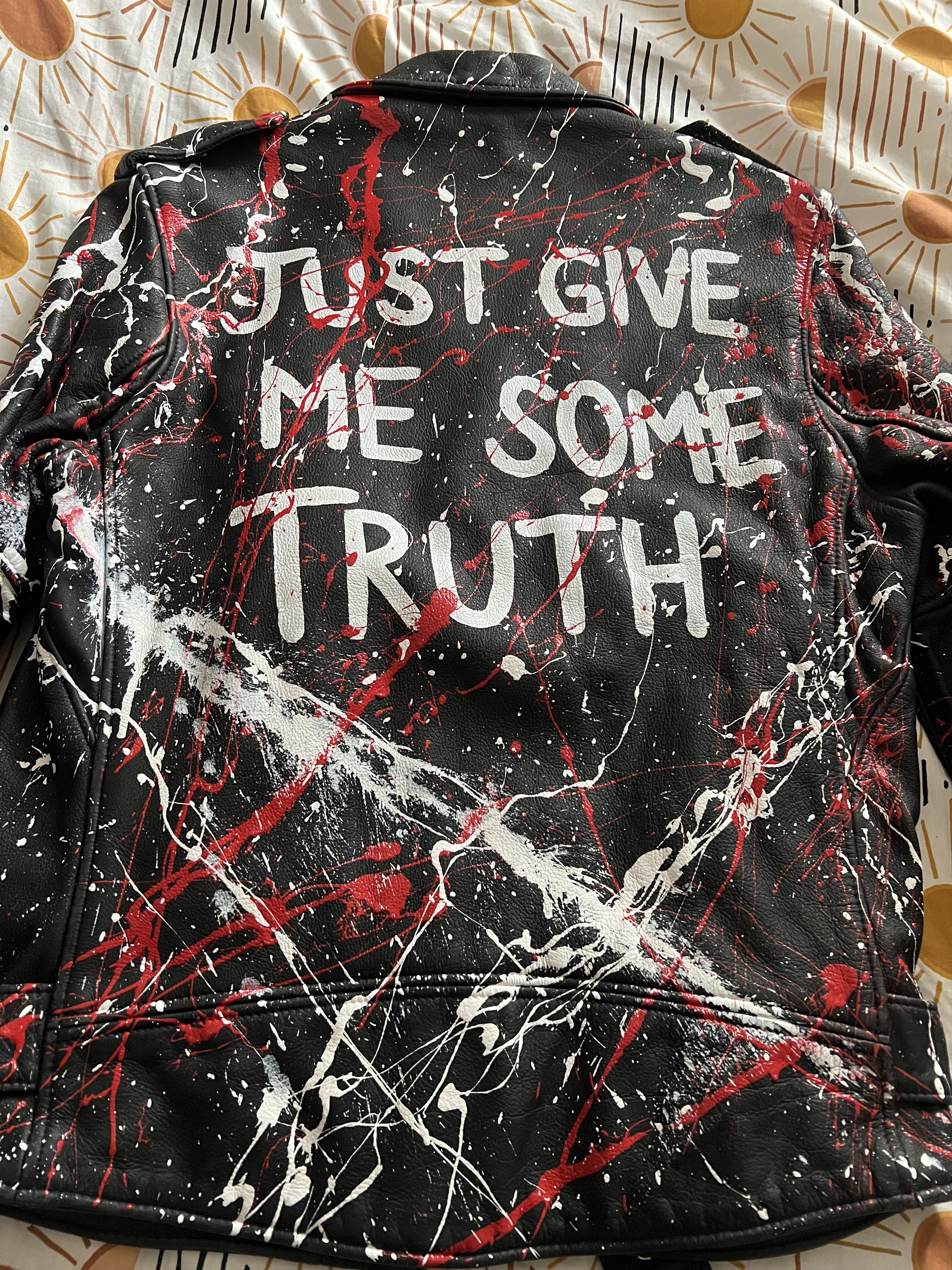 Schott Schott Hand Painted Truth Moto Leather Jacket 626VN Size US M / EU 48-50 / 2 - 7 Thumbnail