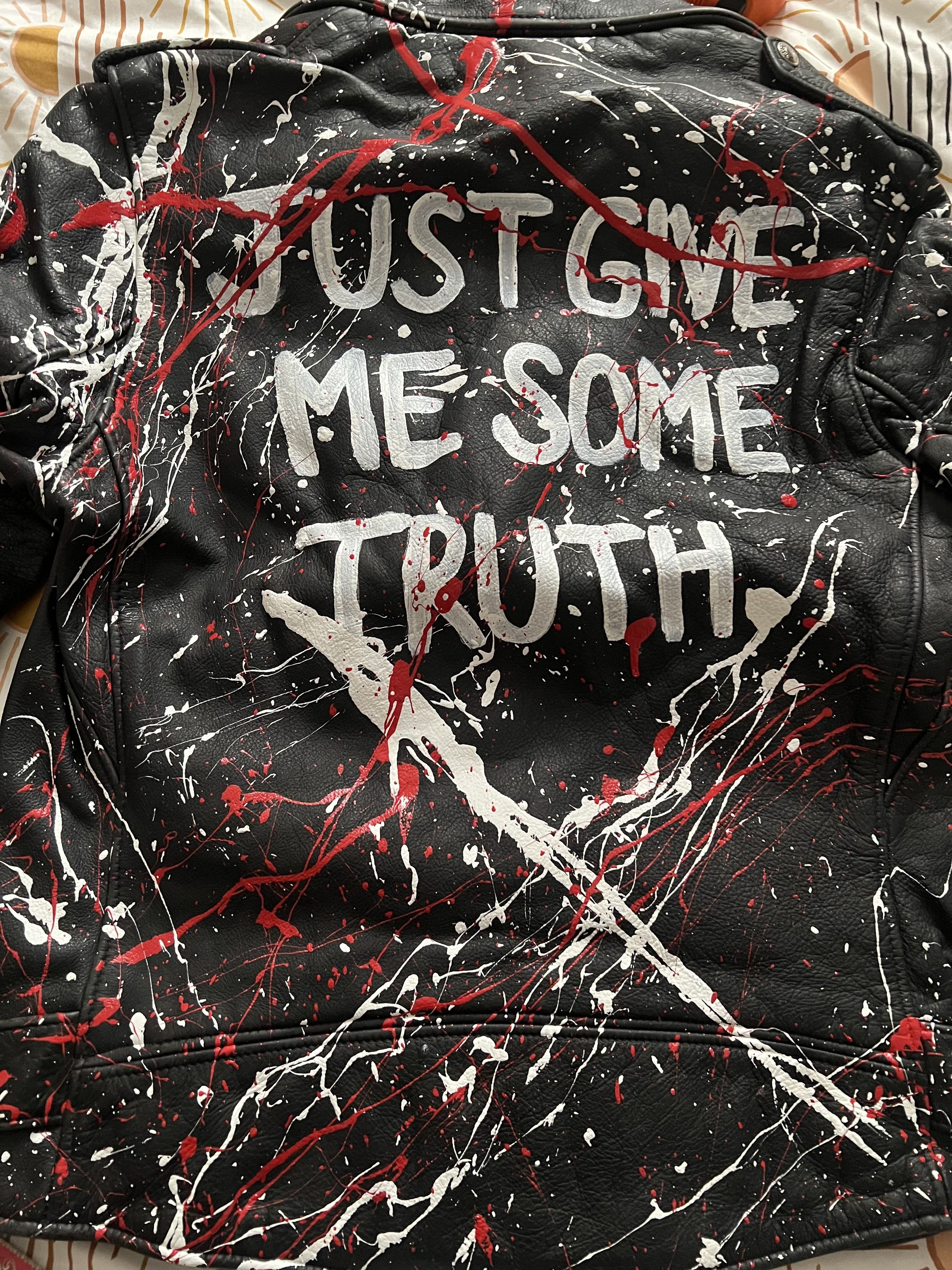 Schott Schott Hand Painted Truth Moto Leather Jacket 626VN Size US M / EU 48-50 / 2 - 9 Thumbnail