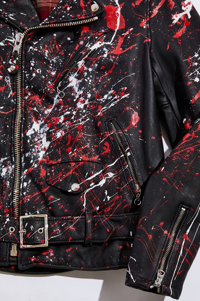 Schott Schott Hand Painted Truth Moto Leather Jacket 626VN Size US M / EU 48-50 / 2 - 4 Thumbnail