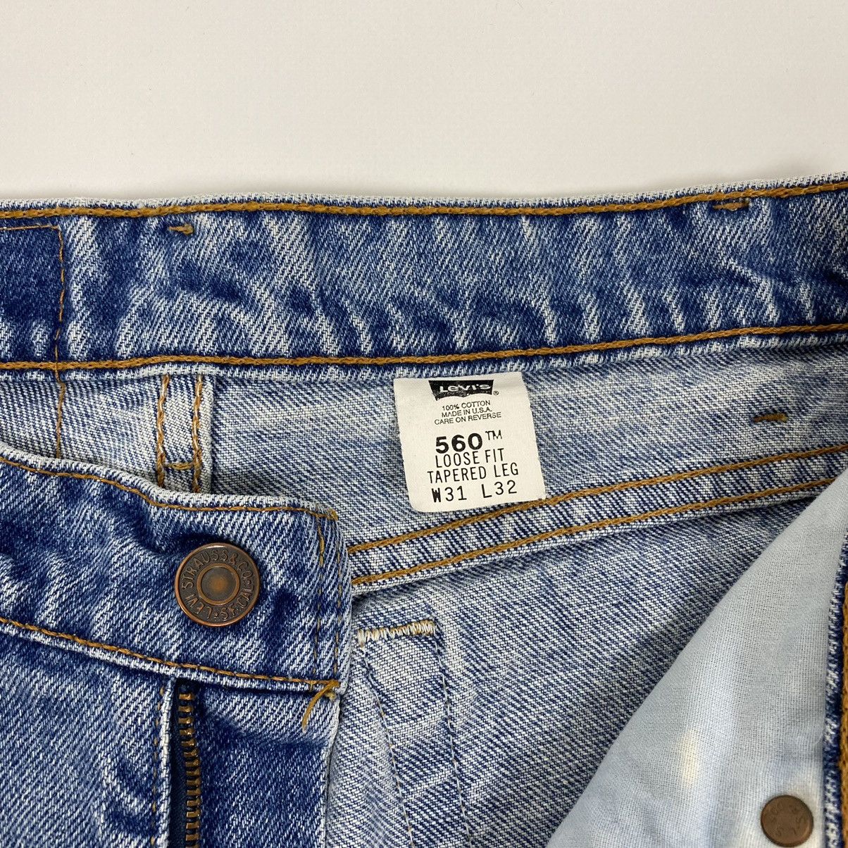 Levi's 90’s Vintage Levi’s 560 Washed Denim Jeans Made in USA Size US 31 - 13 Thumbnail