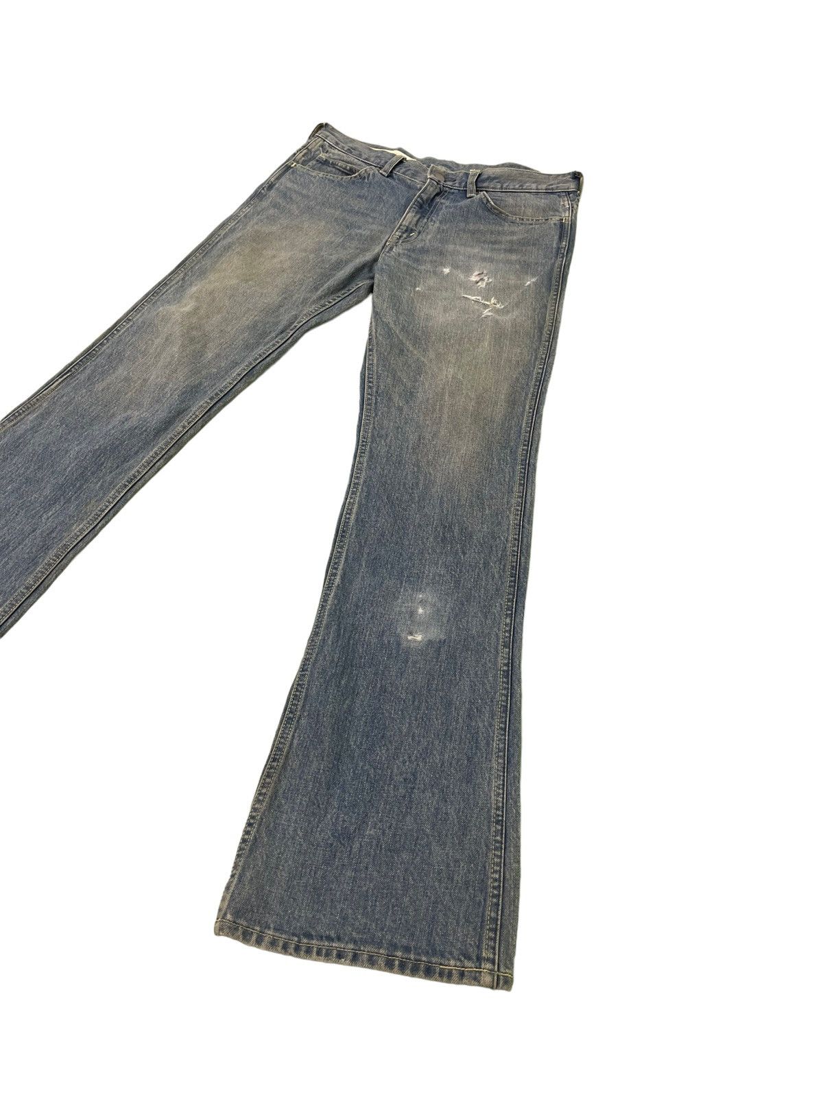 Japanese Brand Flare Jeans Shimamura Japan Distress Boot Cut Denim 4🟦8 Size US 32 / EU 48 - 3 Thumbnail