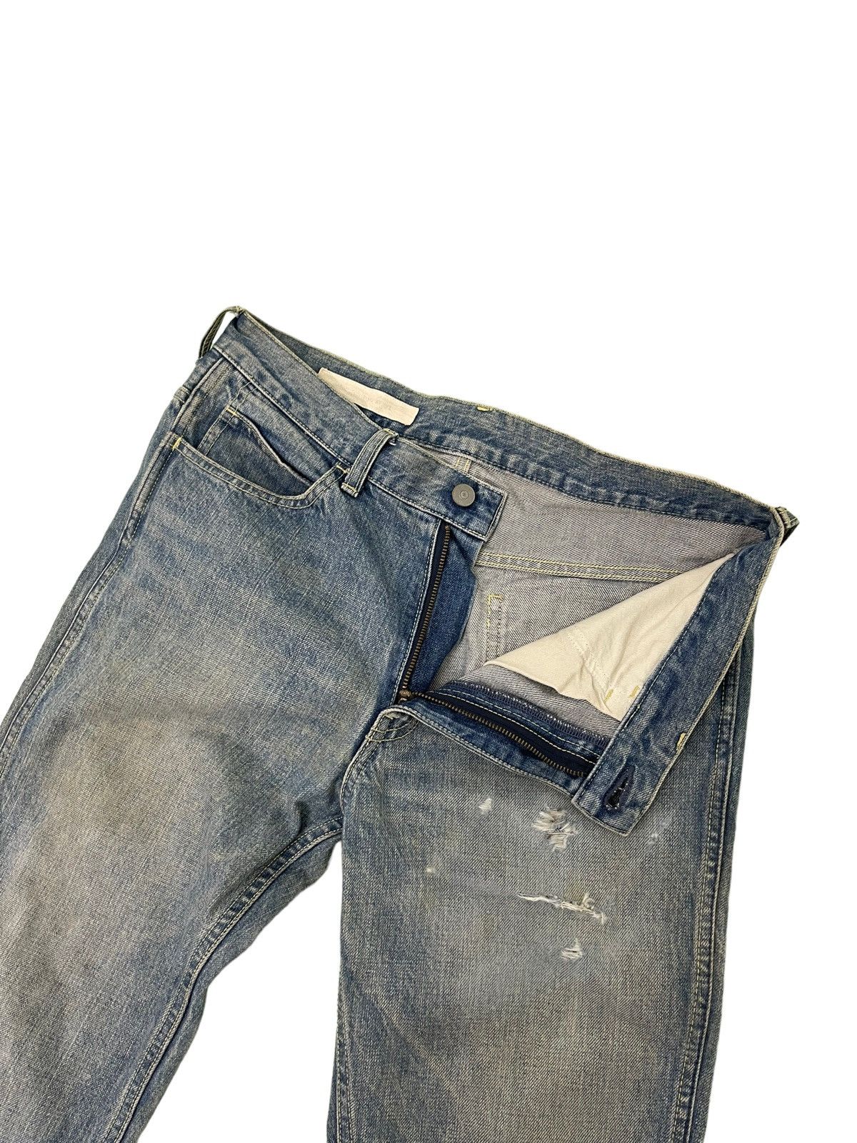 Japanese Brand Flare Jeans Shimamura Japan Distress Boot Cut Denim 4🟦8 Size US 32 / EU 48 - 11 Thumbnail