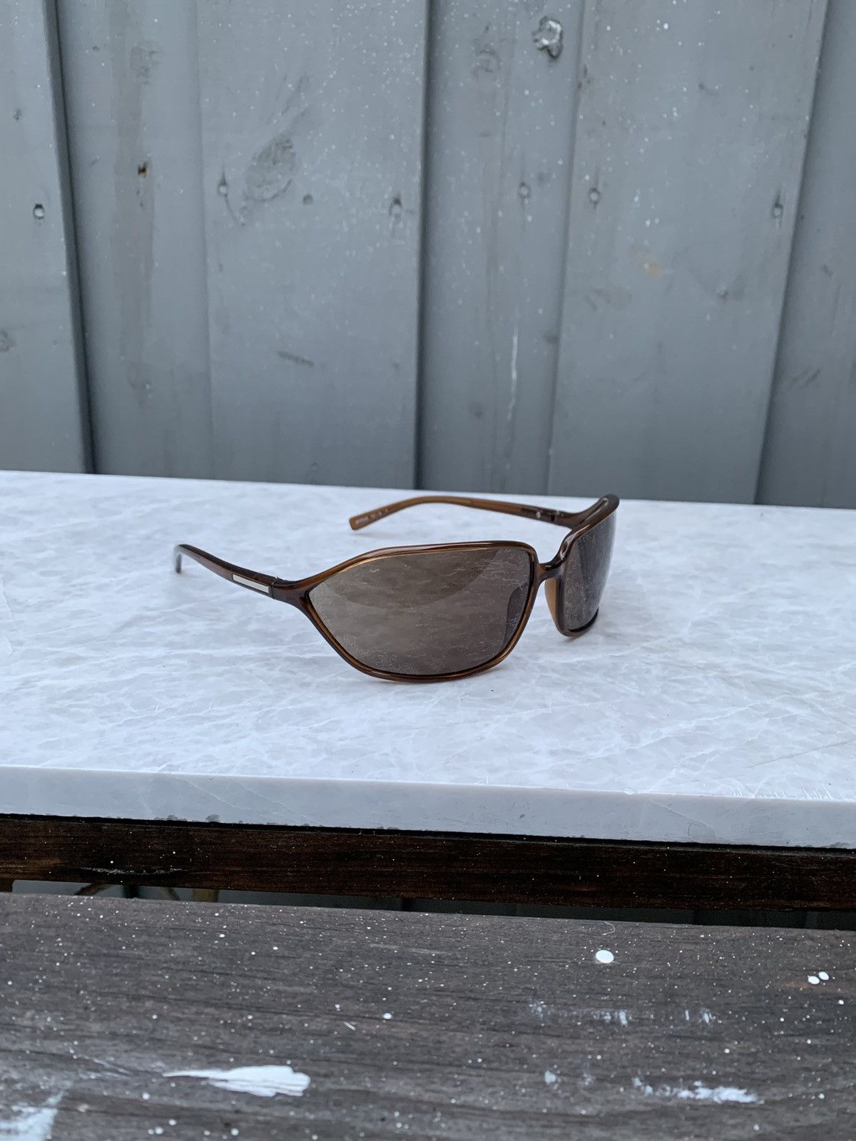 2000s Prada Oversized Curved Wrap Sunglasses SPR04E Y2K 