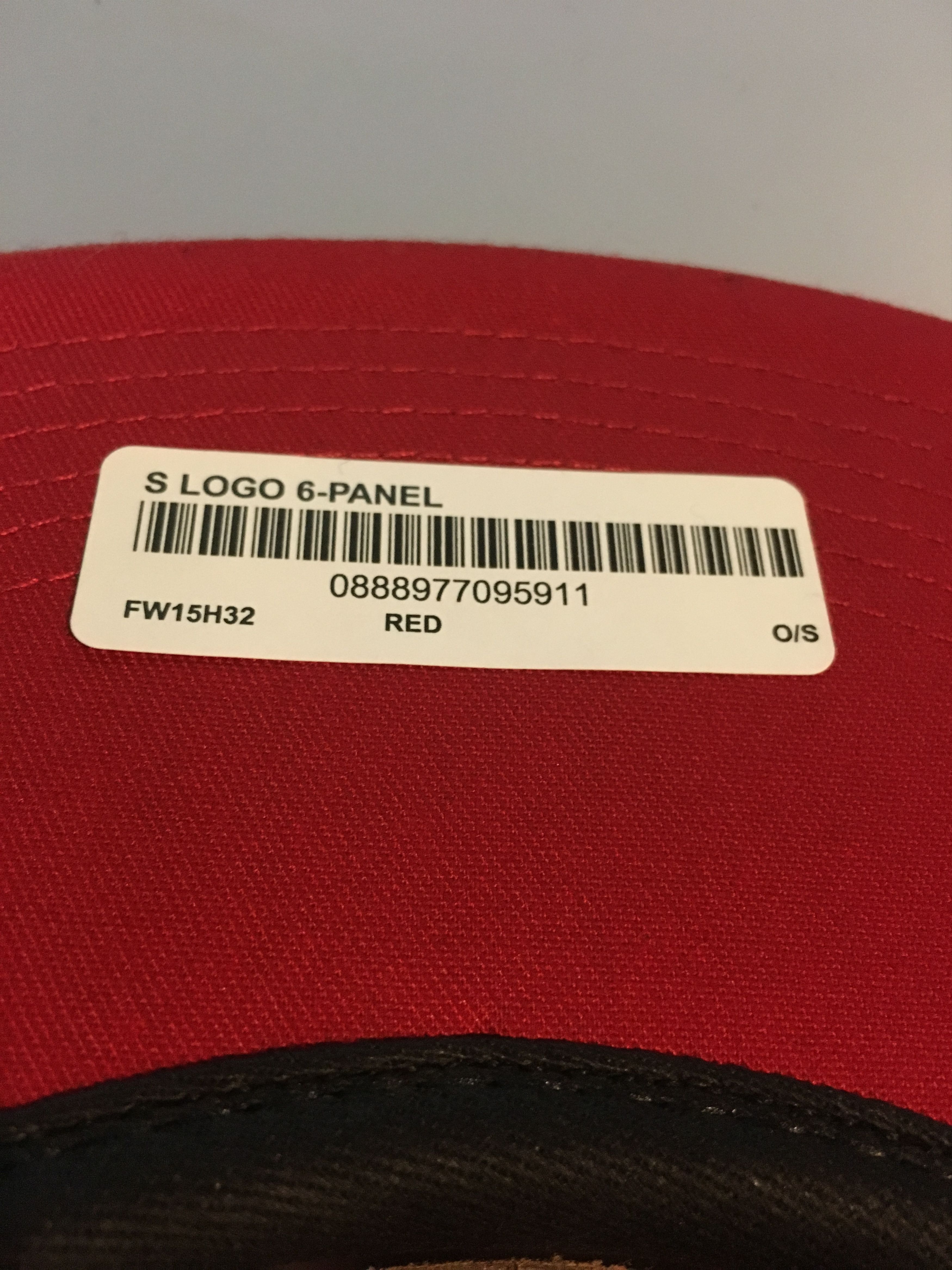Supreme Supreme S Logo 6 Panel Cap Red FW15 Size ONE SIZE - 3 Thumbnail
