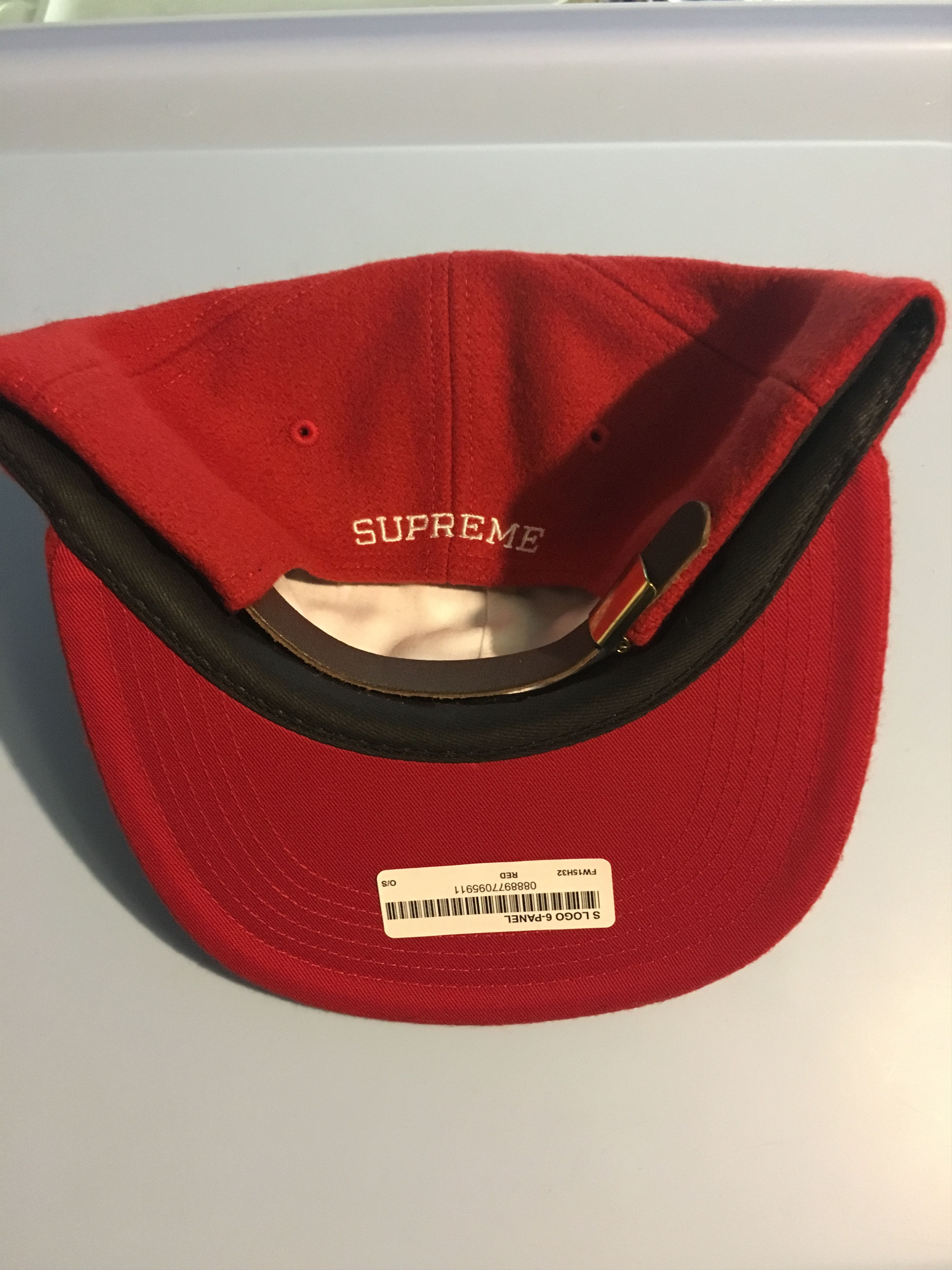 Supreme Supreme S Logo 6 Panel Cap Red FW15 Size ONE SIZE - 2 Thumbnail