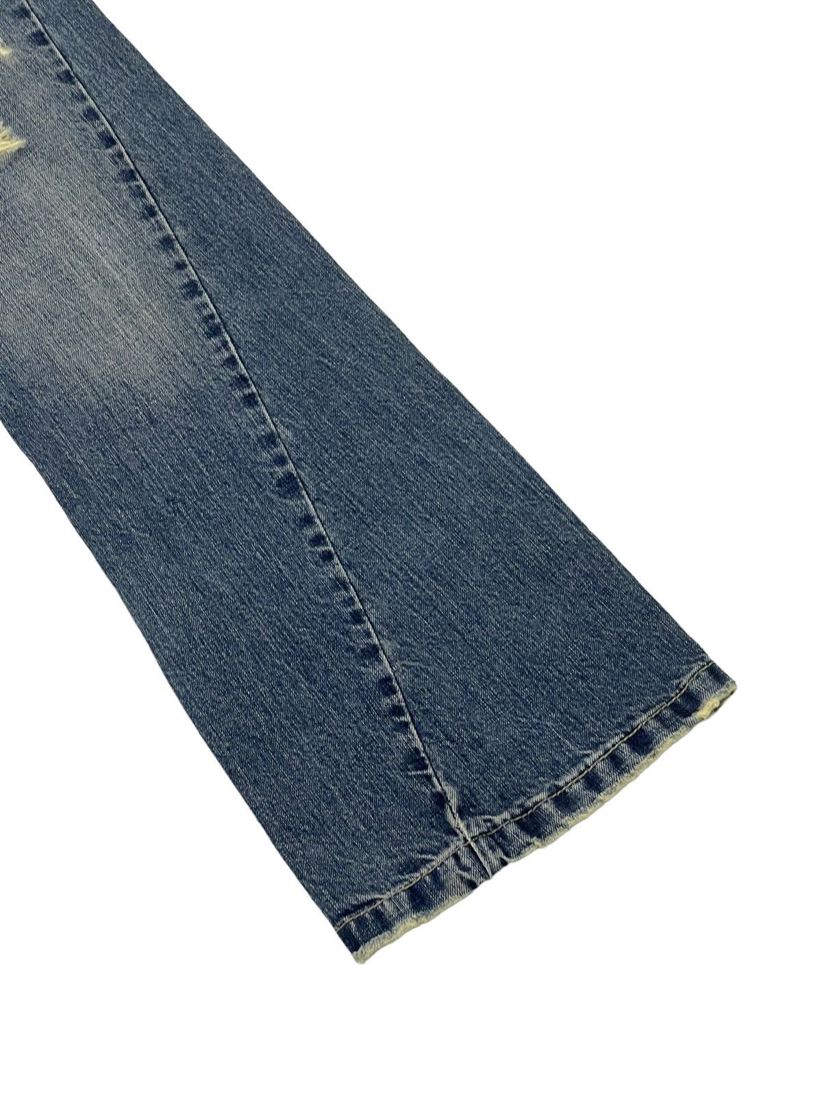 Tornado Mart Flare Jeans Tornado Mart Gothic Distress Boot Cut Denim 4🟦9 Size US 32 / EU 48 - 4 Thumbnail