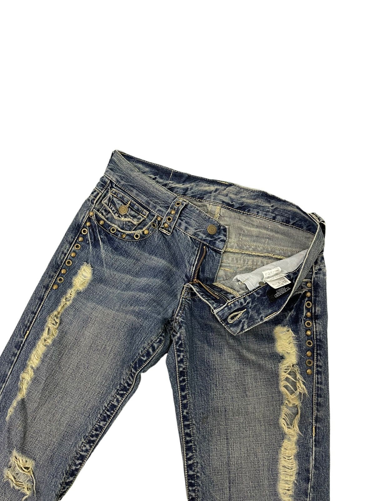 Tornado Mart Flare Jeans Tornado Mart Gothic Distress Boot Cut Denim 4🟦9 Size US 32 / EU 48 - 11 Thumbnail