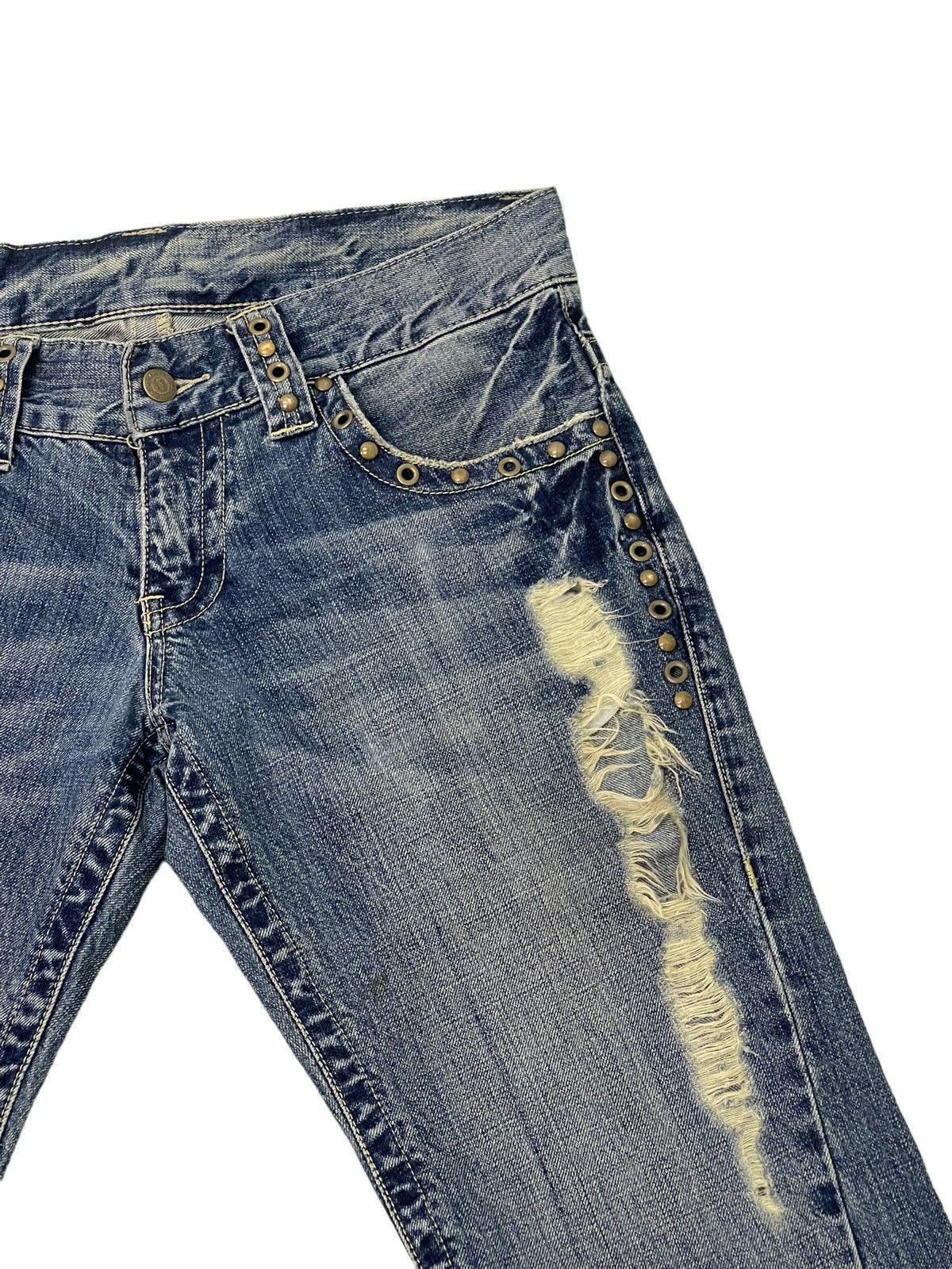 Tornado Mart Flare Jeans Tornado Mart Gothic Distress Boot Cut Denim 4🟦9 Size US 32 / EU 48 - 9 Thumbnail
