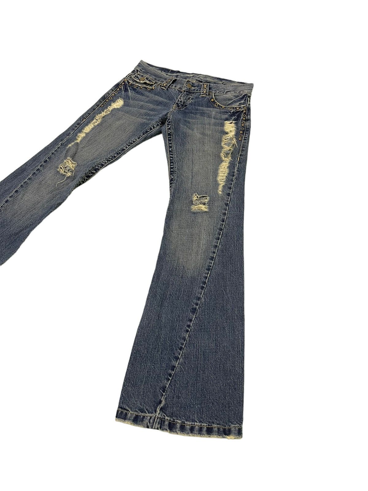 Tornado Mart Flare Jeans Tornado Mart Gothic Distress Boot Cut Denim 4🟦9 Size US 32 / EU 48 - 3 Thumbnail