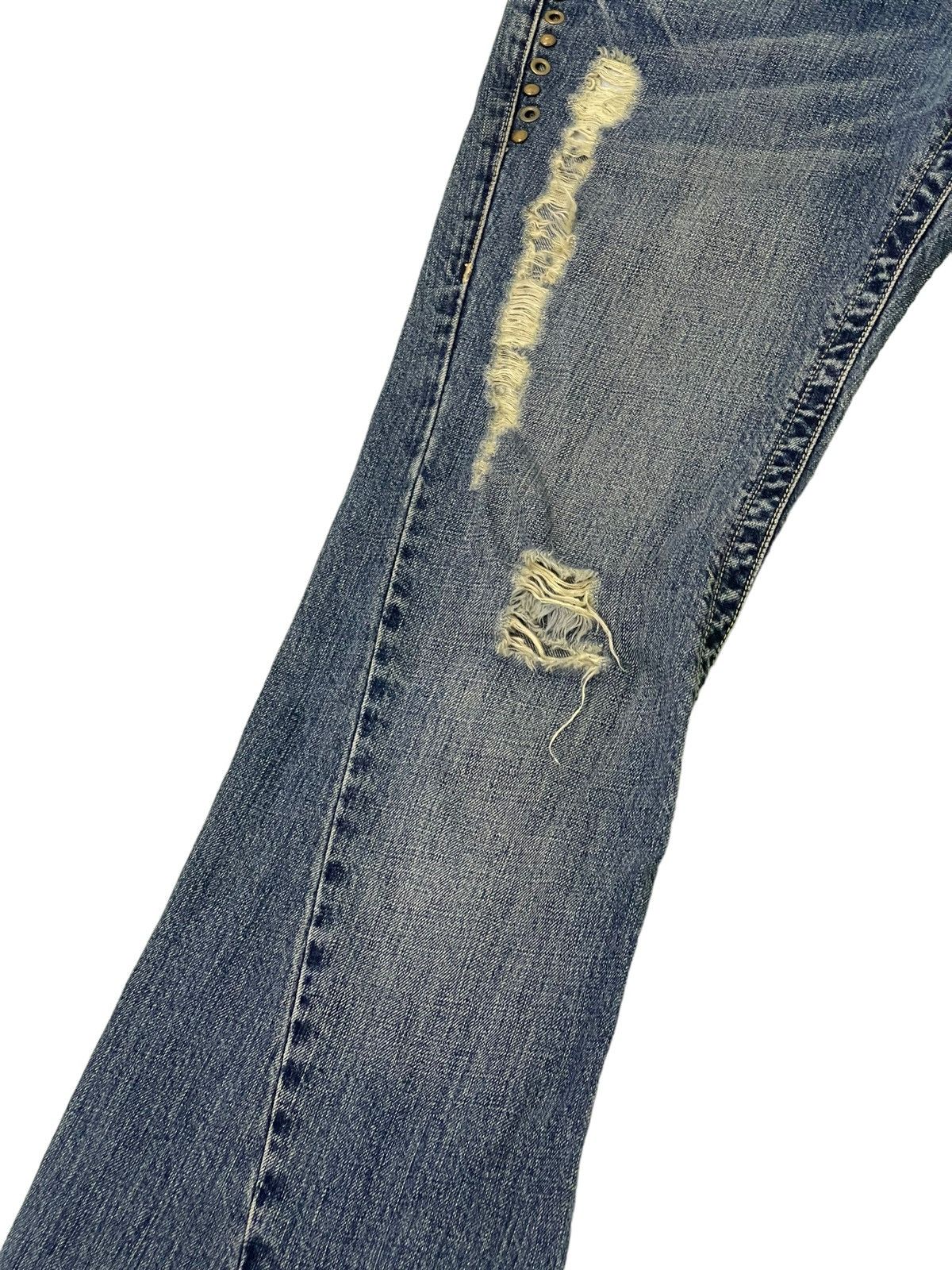 Tornado Mart Flare Jeans Tornado Mart Gothic Distress Boot Cut Denim 4🟦9 Size US 32 / EU 48 - 6 Thumbnail