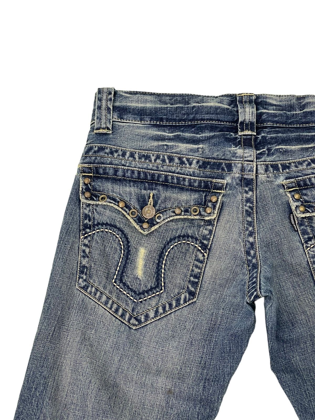 Tornado Mart Flare Jeans Tornado Mart Gothic Distress Boot Cut Denim 4🟦9 Size US 32 / EU 48 - 19 Thumbnail