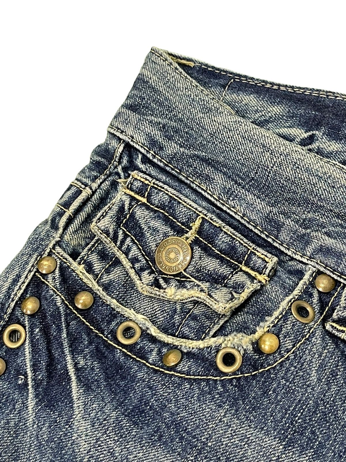 Tornado Mart Flare Jeans Tornado Mart Gothic Distress Boot Cut Denim 4🟦9 Size US 32 / EU 48 - 10 Thumbnail