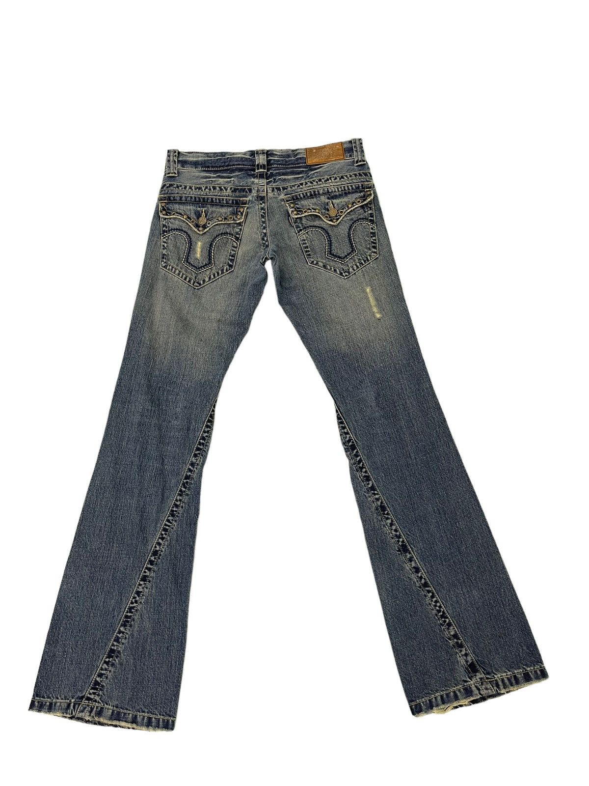 Tornado Mart Flare Jeans Tornado Mart Gothic Distress Boot Cut Denim 4🟦9 Size US 32 / EU 48 - 12 Thumbnail