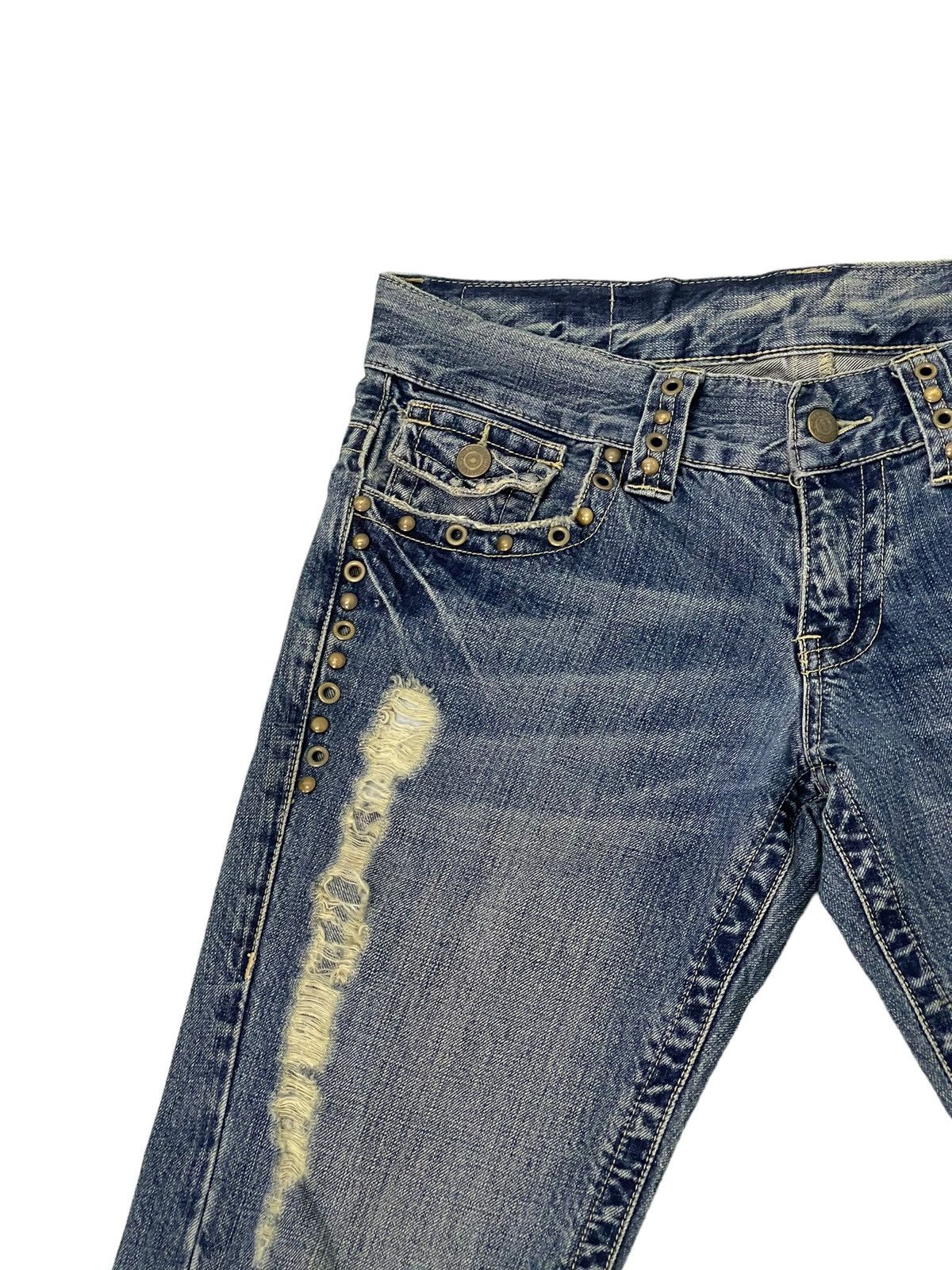 Tornado Mart Flare Jeans Tornado Mart Gothic Distress Boot Cut Denim 4🟦9 Size US 32 / EU 48 - 8 Thumbnail