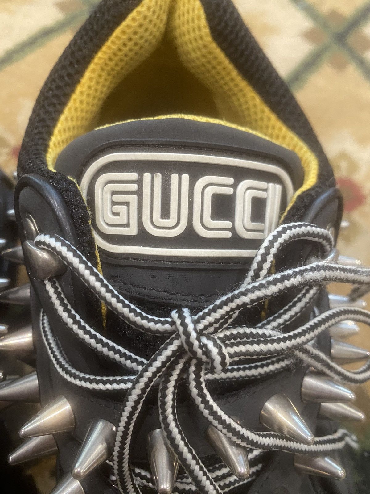 Gucci Gucci Flashtrek Spike Sneaker Black Size US 8 / EU 41 - 3 Thumbnail