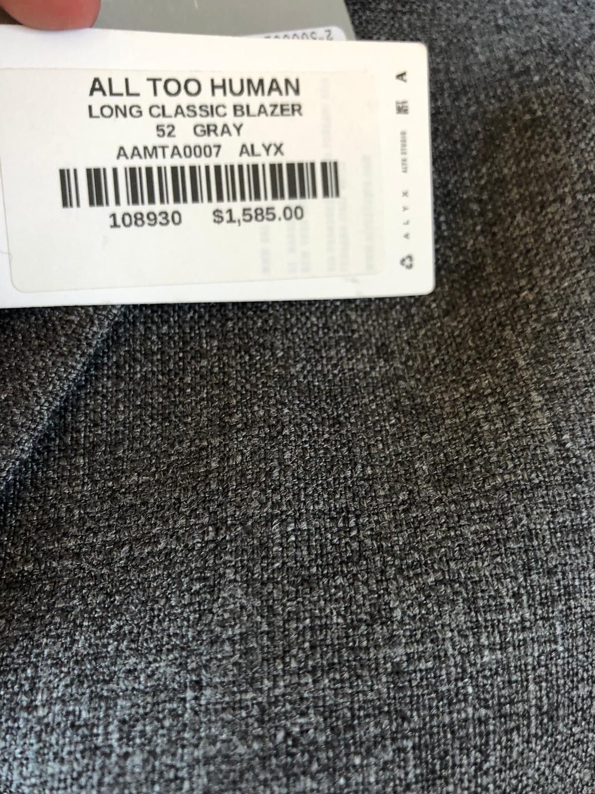 Alyx Long Grey Blazer Size US L / EU 52-54 / 3 - 4 Thumbnail