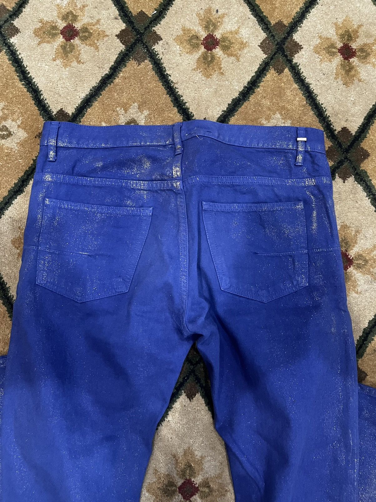 Christian Dior Monsieur × Dior Dior Homme SSO9 'Planisphère' Luster Gold Wax Denim Size US 29 - 5 Thumbnail