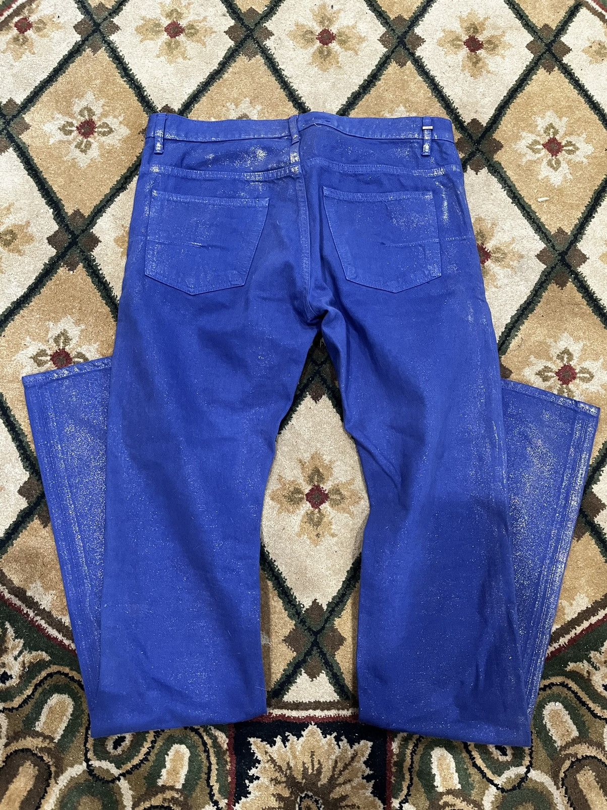 Christian Dior Monsieur × Dior Dior Homme SSO9 'Planisphère' Luster Gold Wax Denim Size US 29 - 4 Thumbnail