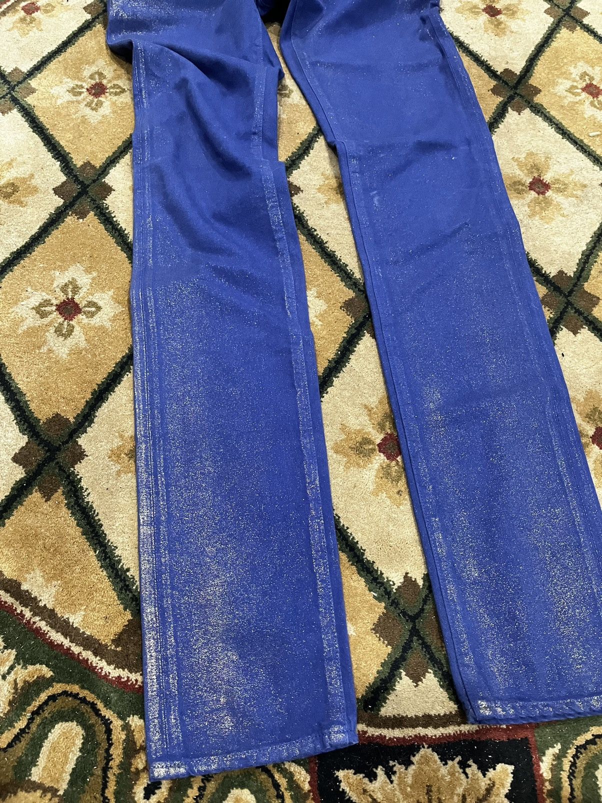 Christian Dior Monsieur × Dior Dior Homme SSO9 'Planisphère' Luster Gold Wax Denim Size US 29 - 2 Thumbnail
