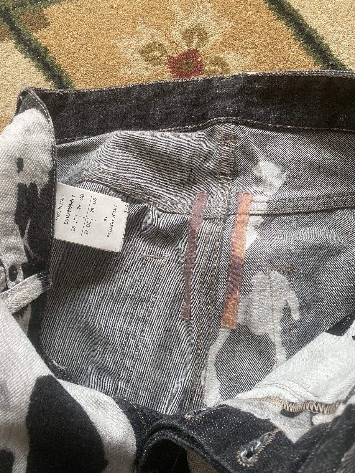 Rick Owens × Rick Owens Drkshdw Rick Owens Bleach Vomit Detroit Denim Size US 28 / EU 44 - 6 Thumbnail