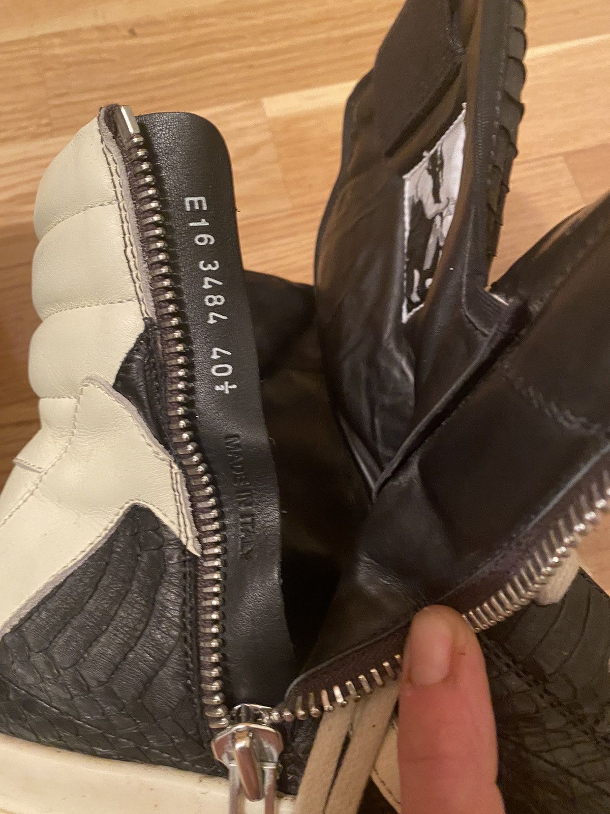 Rick Owens × Rick Owens Drkshdw Rick Owens Geobasket Snakeskin Size US 7.5 / EU 40-41 - 5 Thumbnail