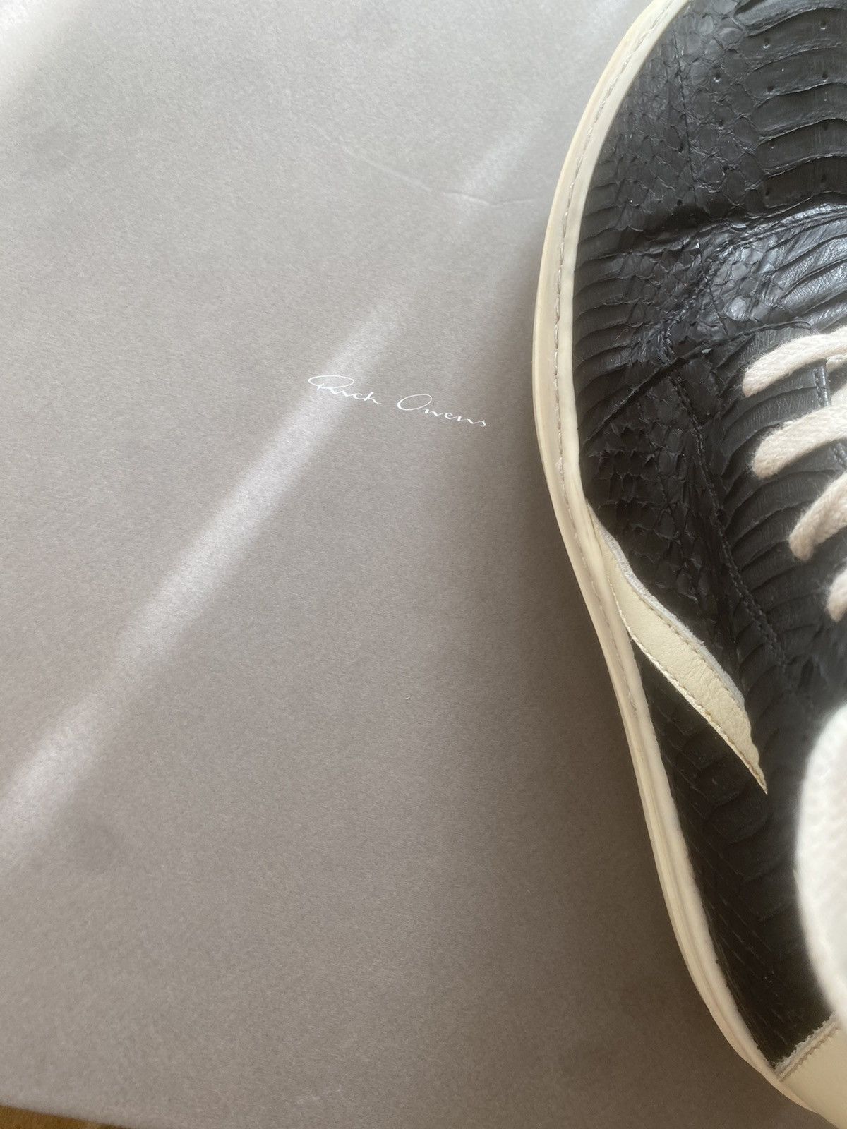 Rick Owens × Rick Owens Drkshdw Rick Owens Geobasket Snakeskin Size US 7.5 / EU 40-41 - 7 Thumbnail