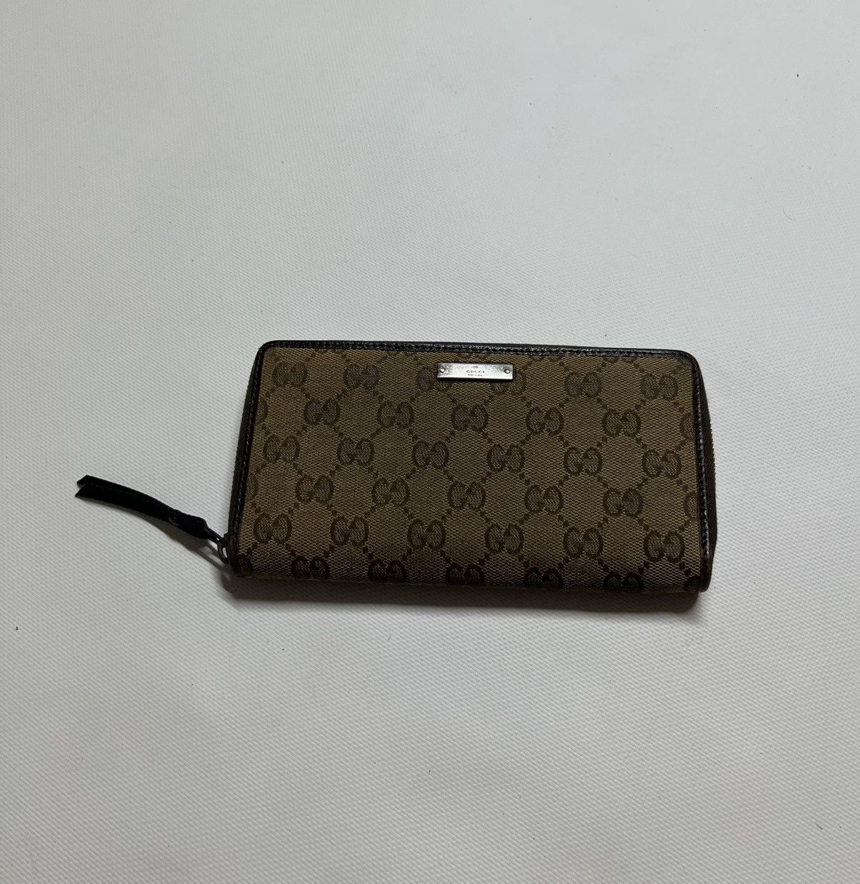 Vintage Y2k Gucci Monogram GG Brown Wallet 00’s